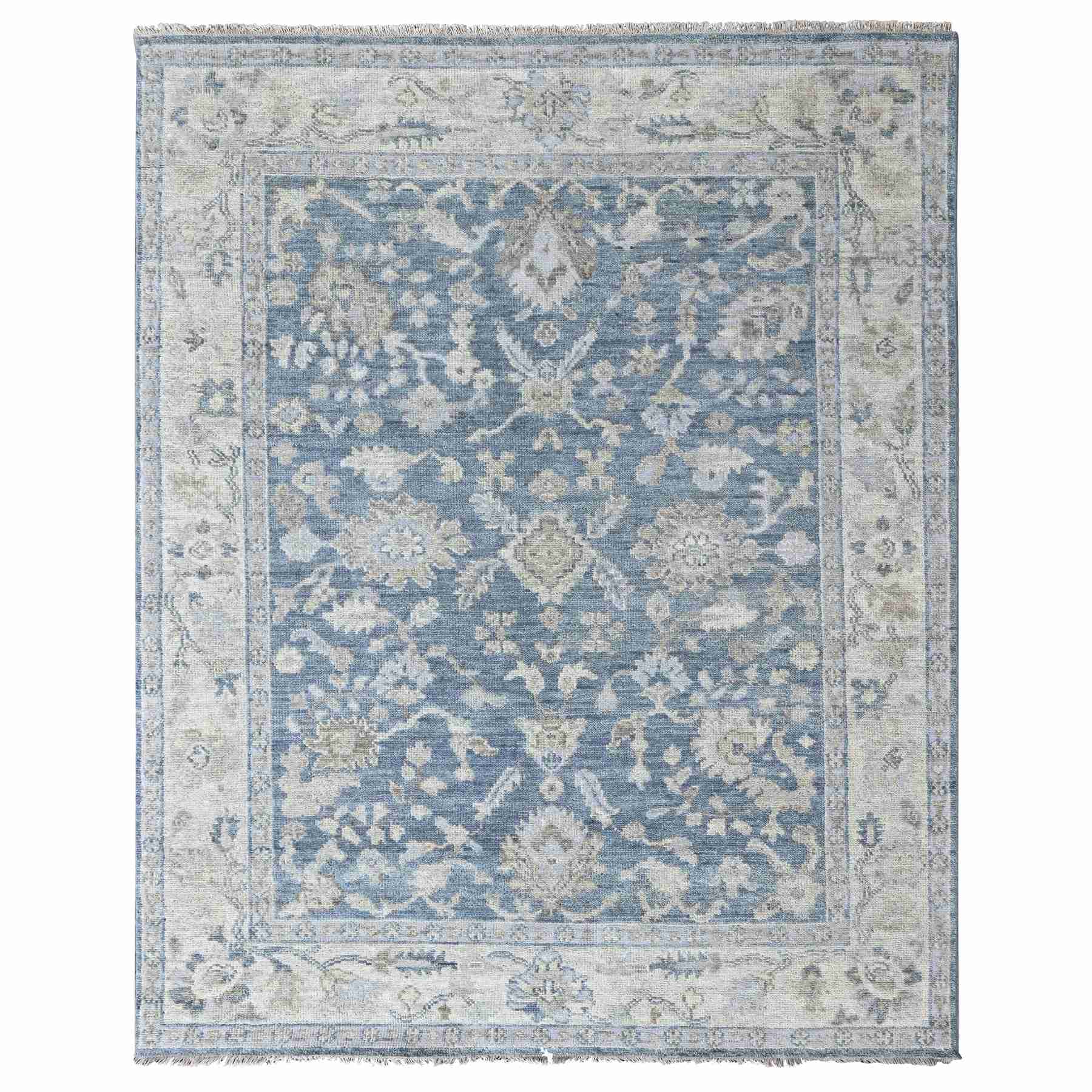 Oushak-And-Peshawar-Hand-Knotted-Rug-52405