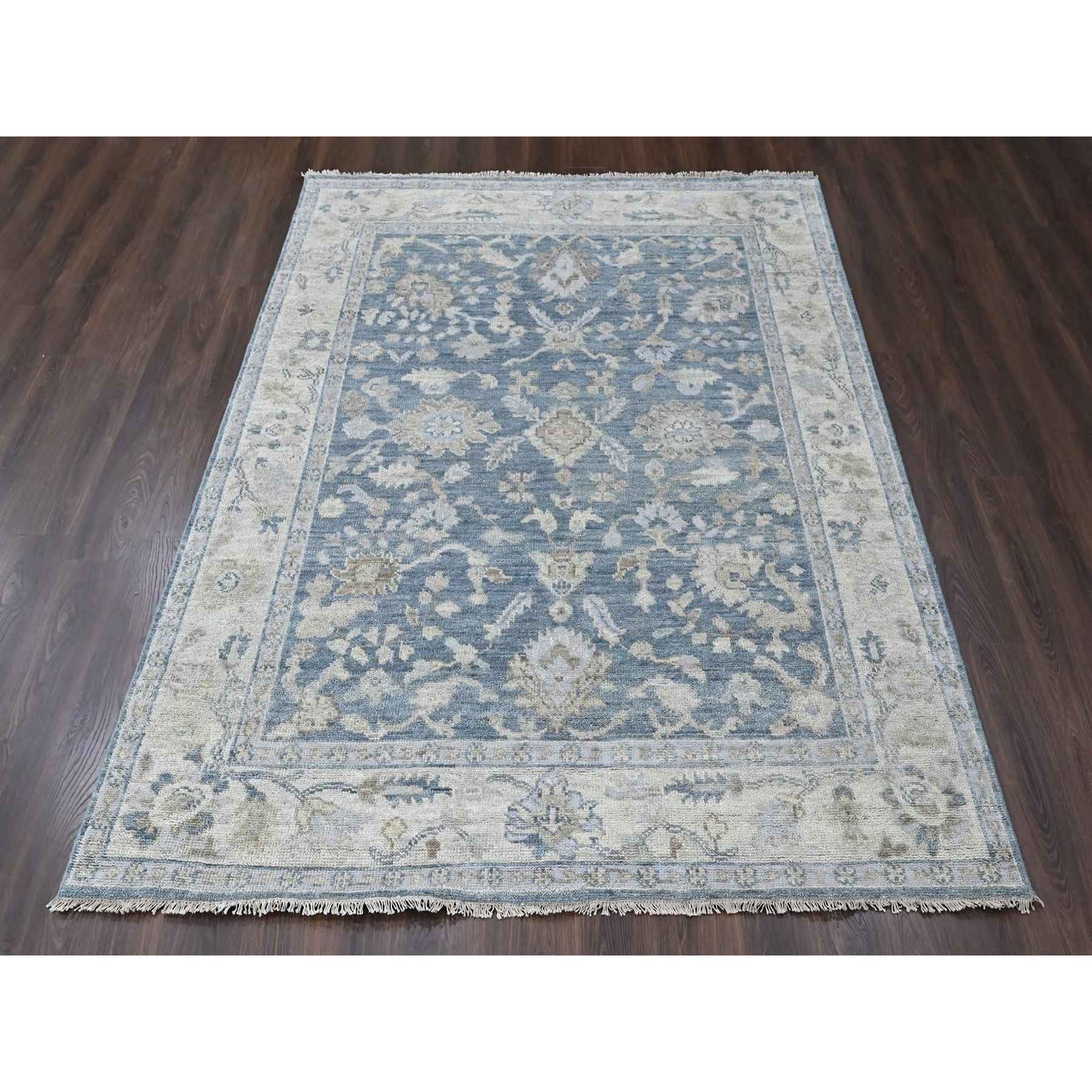 Oushak-And-Peshawar-Hand-Knotted-Rug-52405