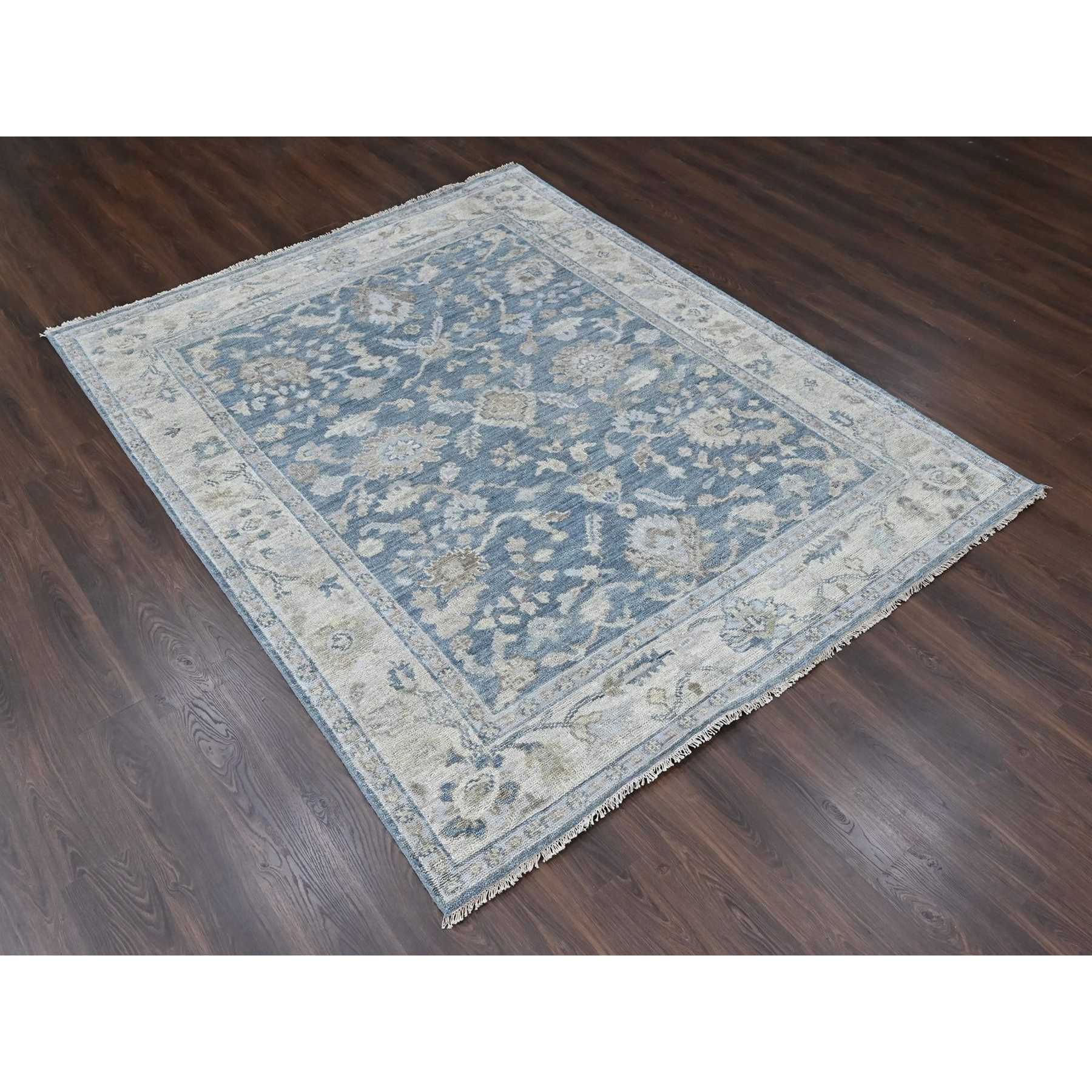 Oushak-And-Peshawar-Hand-Knotted-Rug-52405