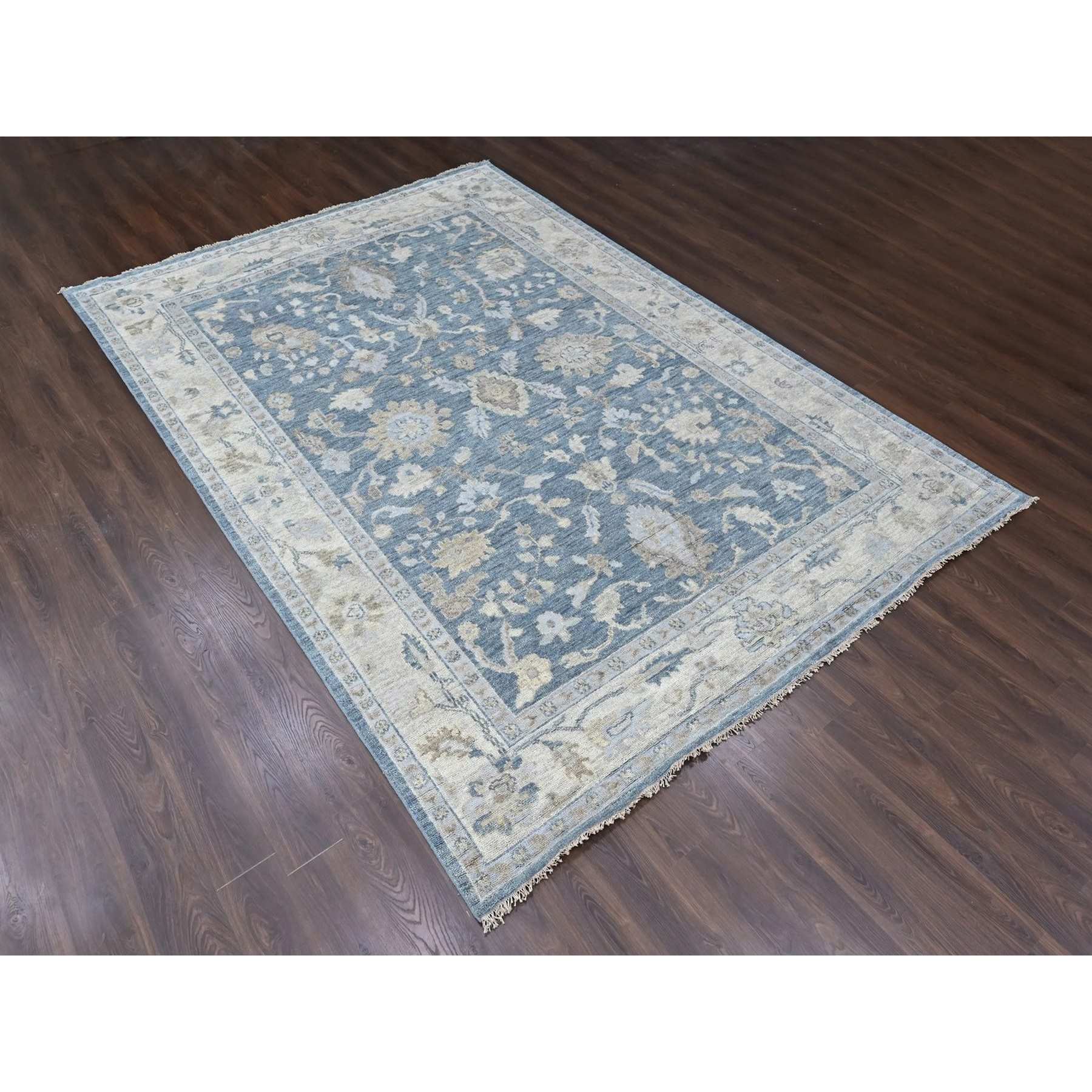 Oushak-And-Peshawar-Hand-Knotted-Rug-52410