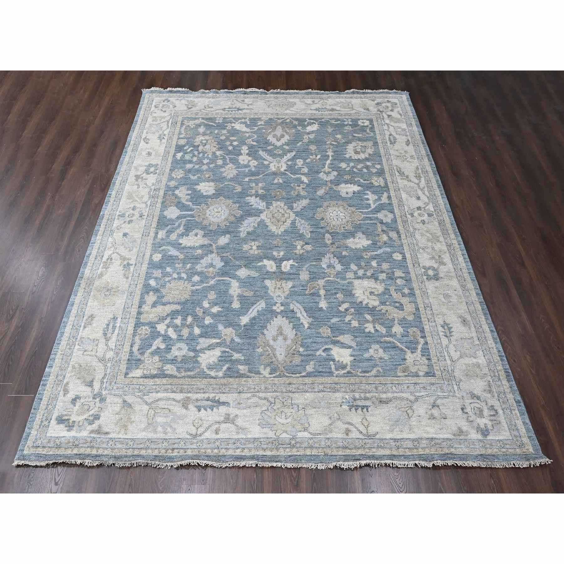Oushak-And-Peshawar-Hand-Knotted-Rug-52415