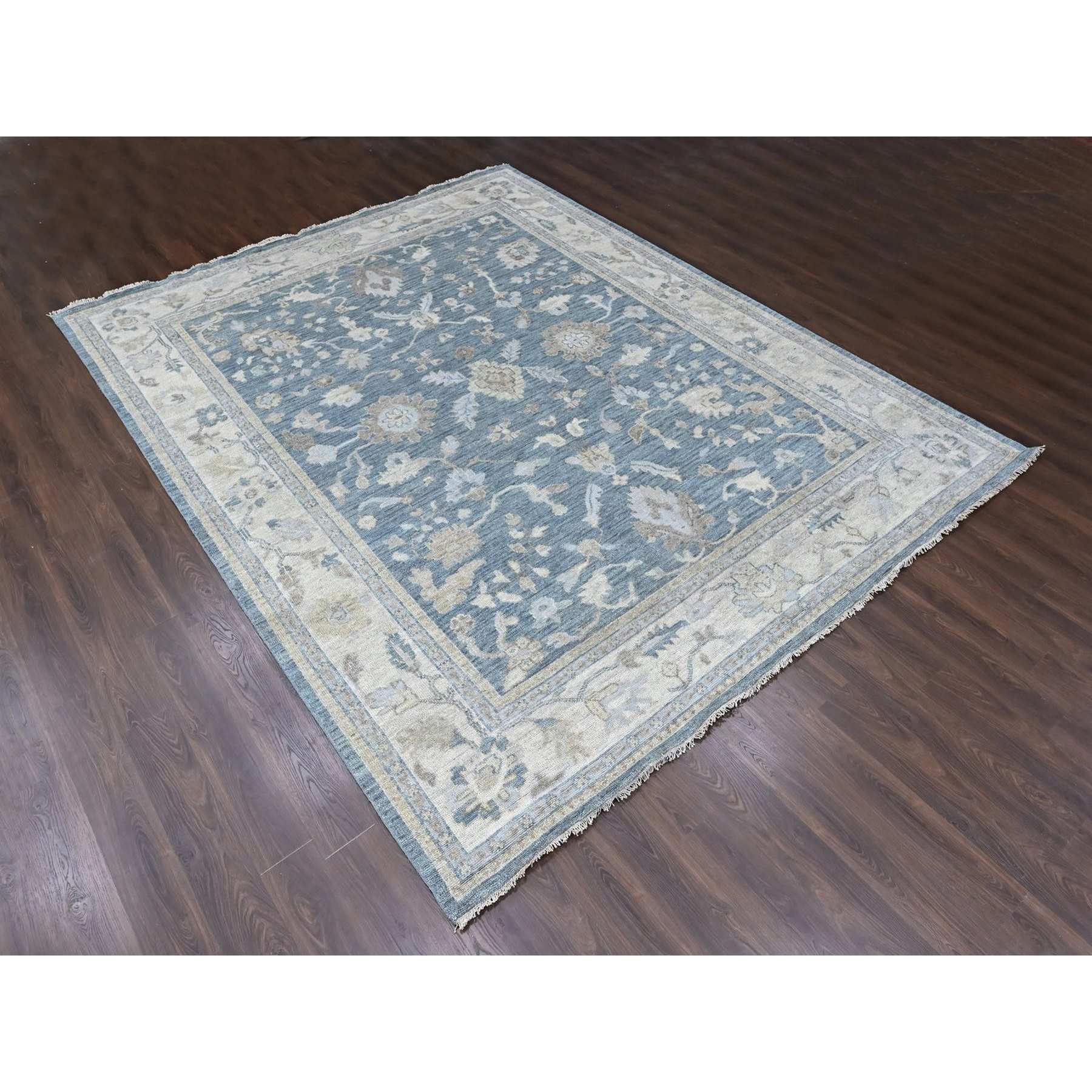 Oushak-And-Peshawar-Hand-Knotted-Rug-52415