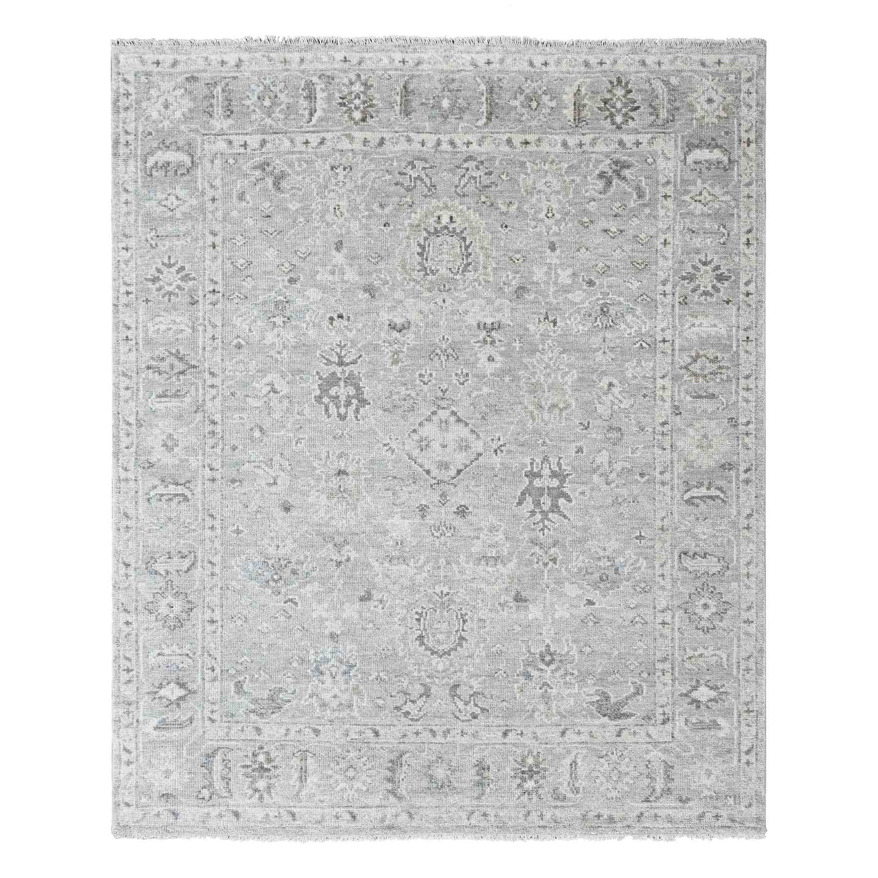 Oushak-And-Peshawar-Hand-Knotted-Rug-52430