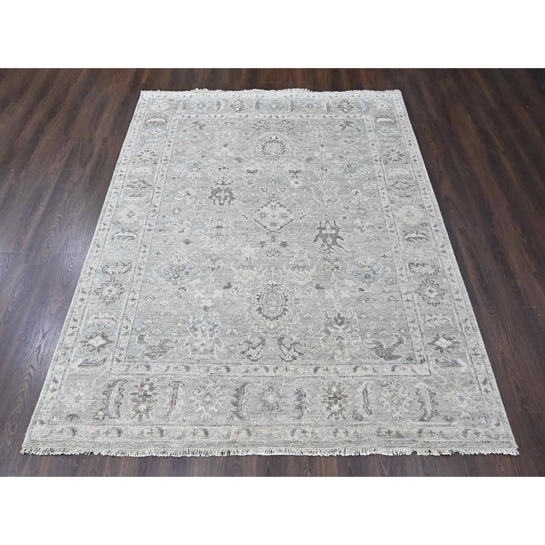 Oushak-And-Peshawar-Hand-Knotted-Rug-52430