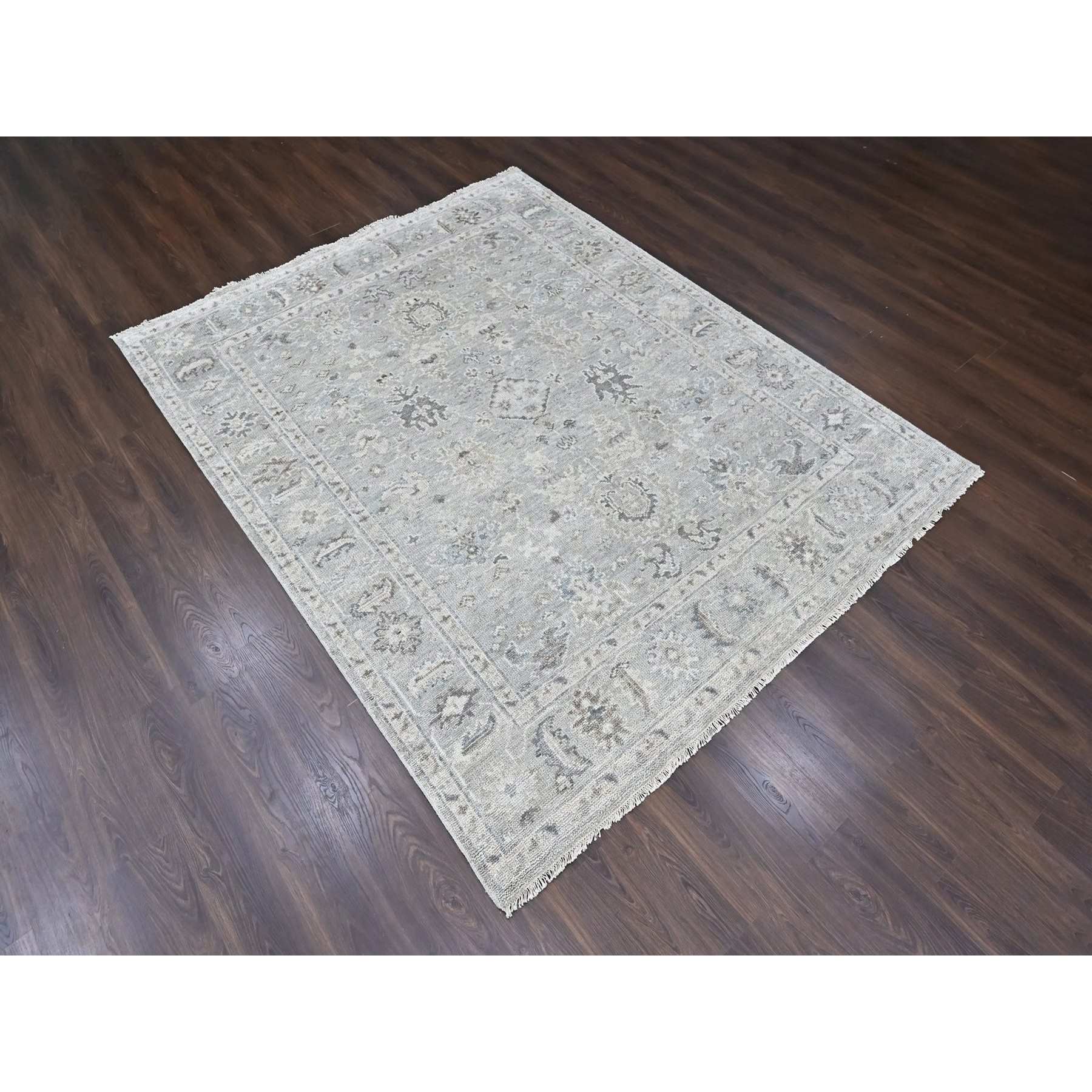 Oushak-And-Peshawar-Hand-Knotted-Rug-52430