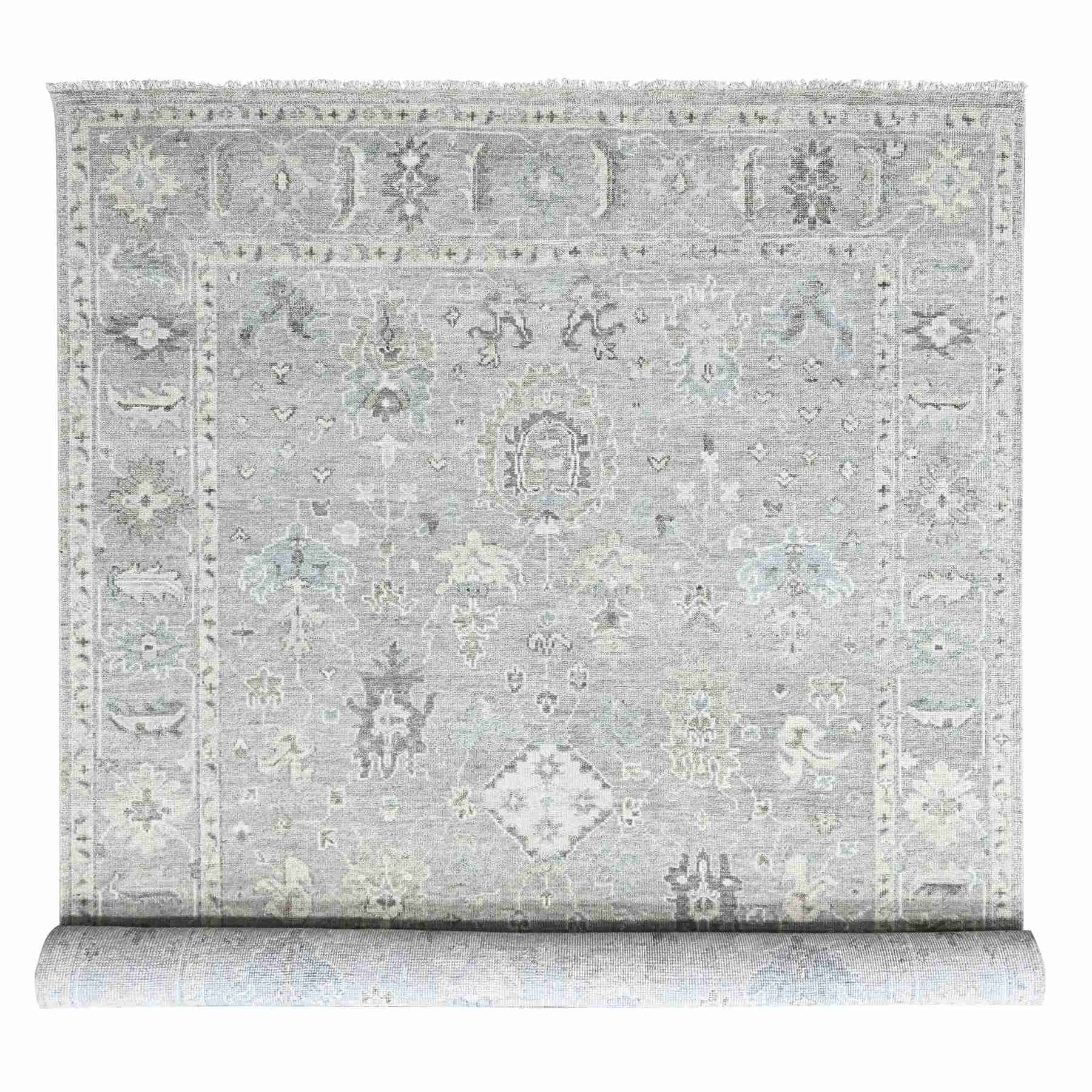 Oushak-And-Peshawar-Hand-Knotted-Rug-52435