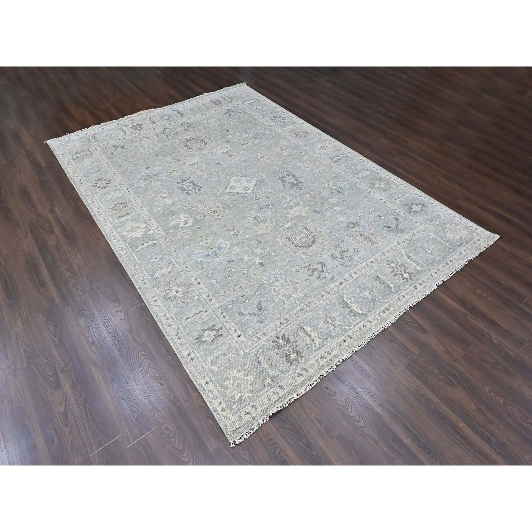 Oushak-And-Peshawar-Hand-Knotted-Rug-52435