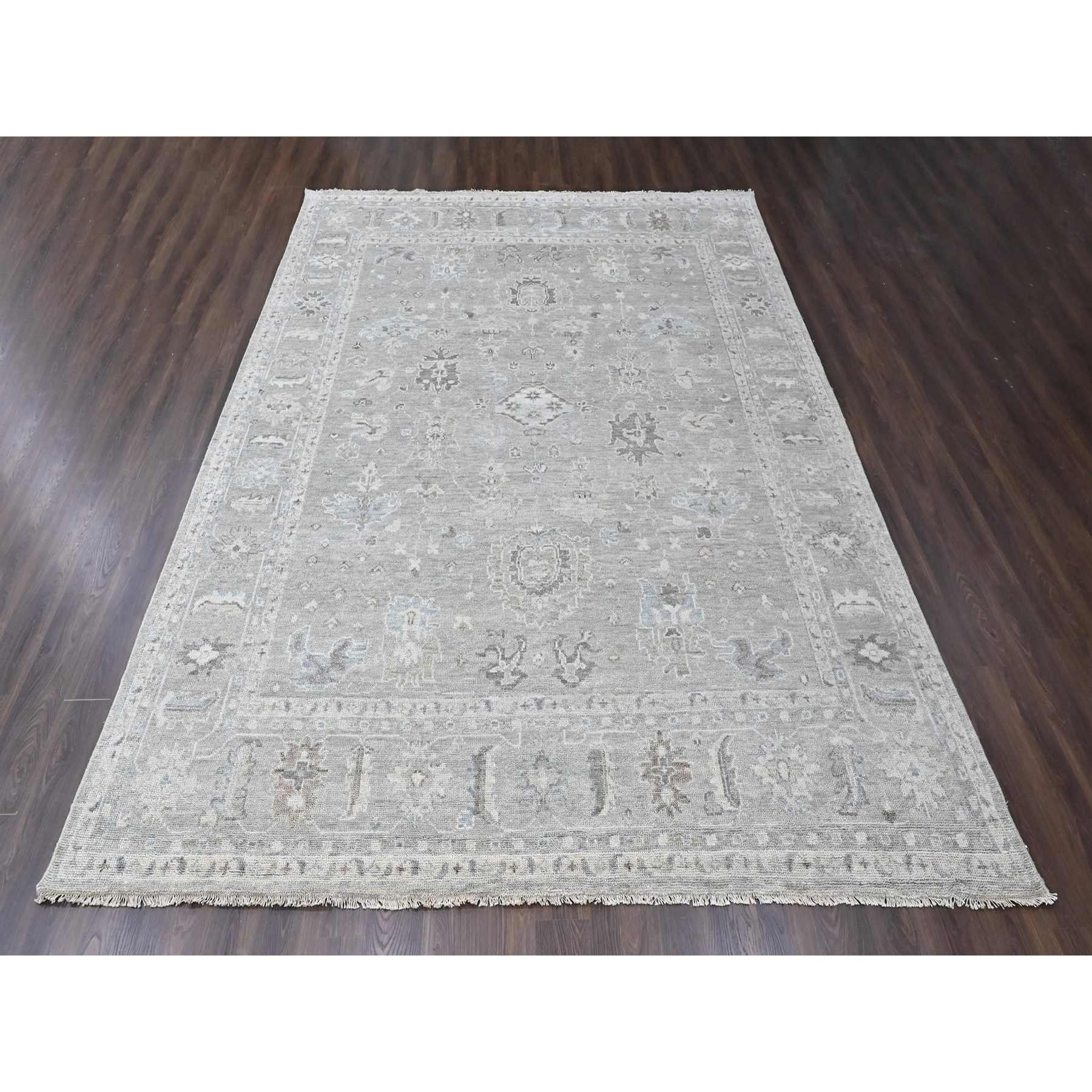 Oushak-And-Peshawar-Hand-Knotted-Rug-52440