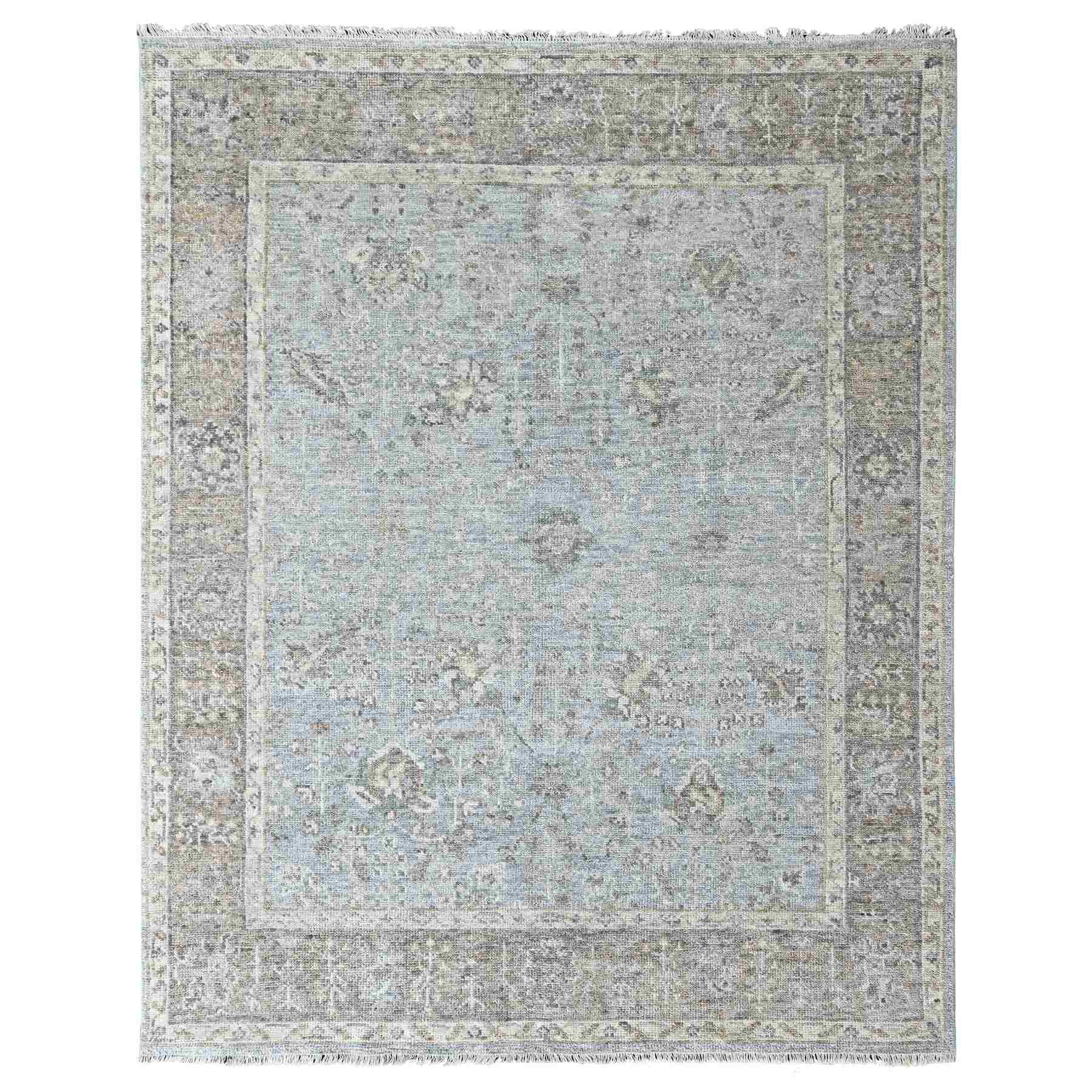 Oushak-And-Peshawar-Hand-Knotted-Rug-52455