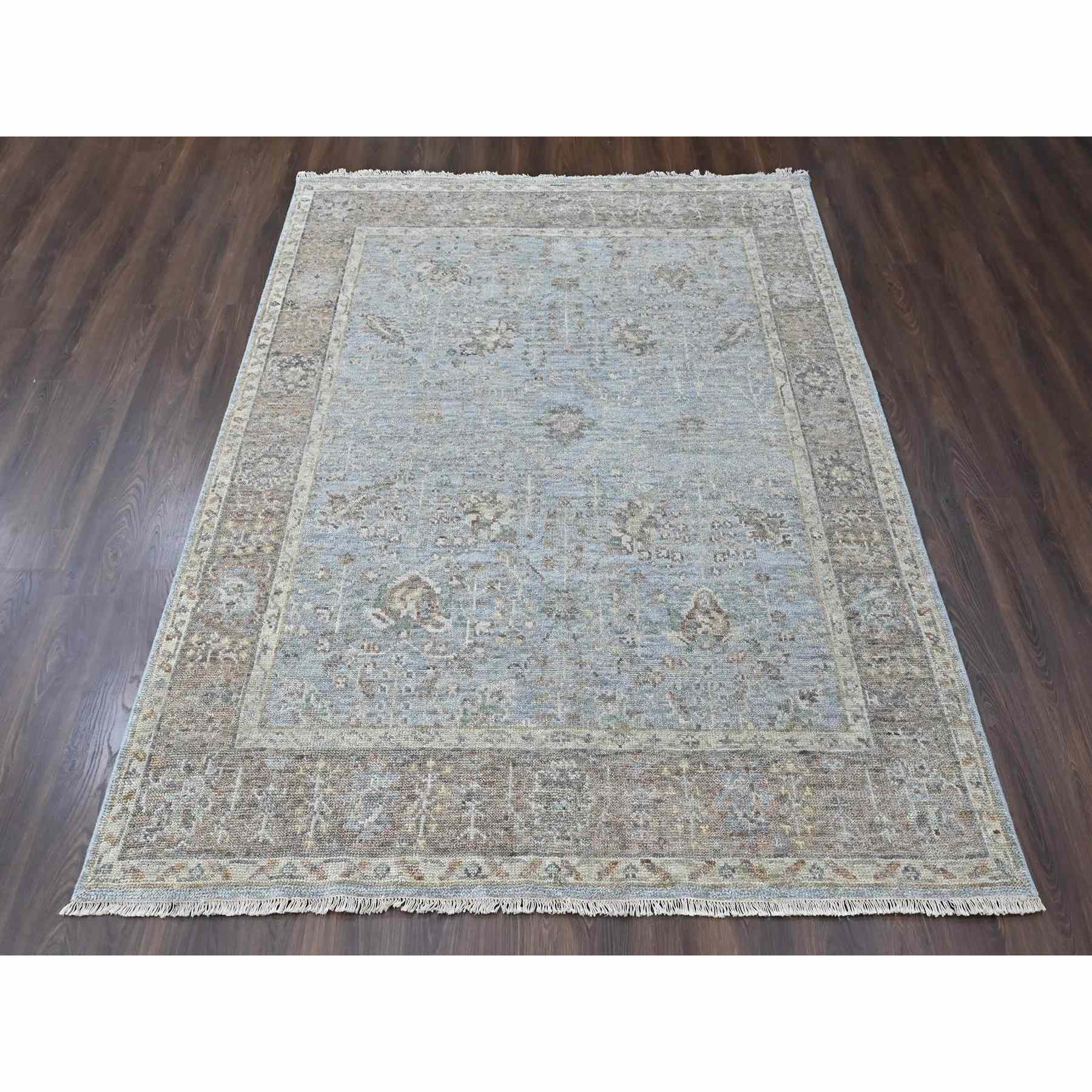Oushak-And-Peshawar-Hand-Knotted-Rug-52455