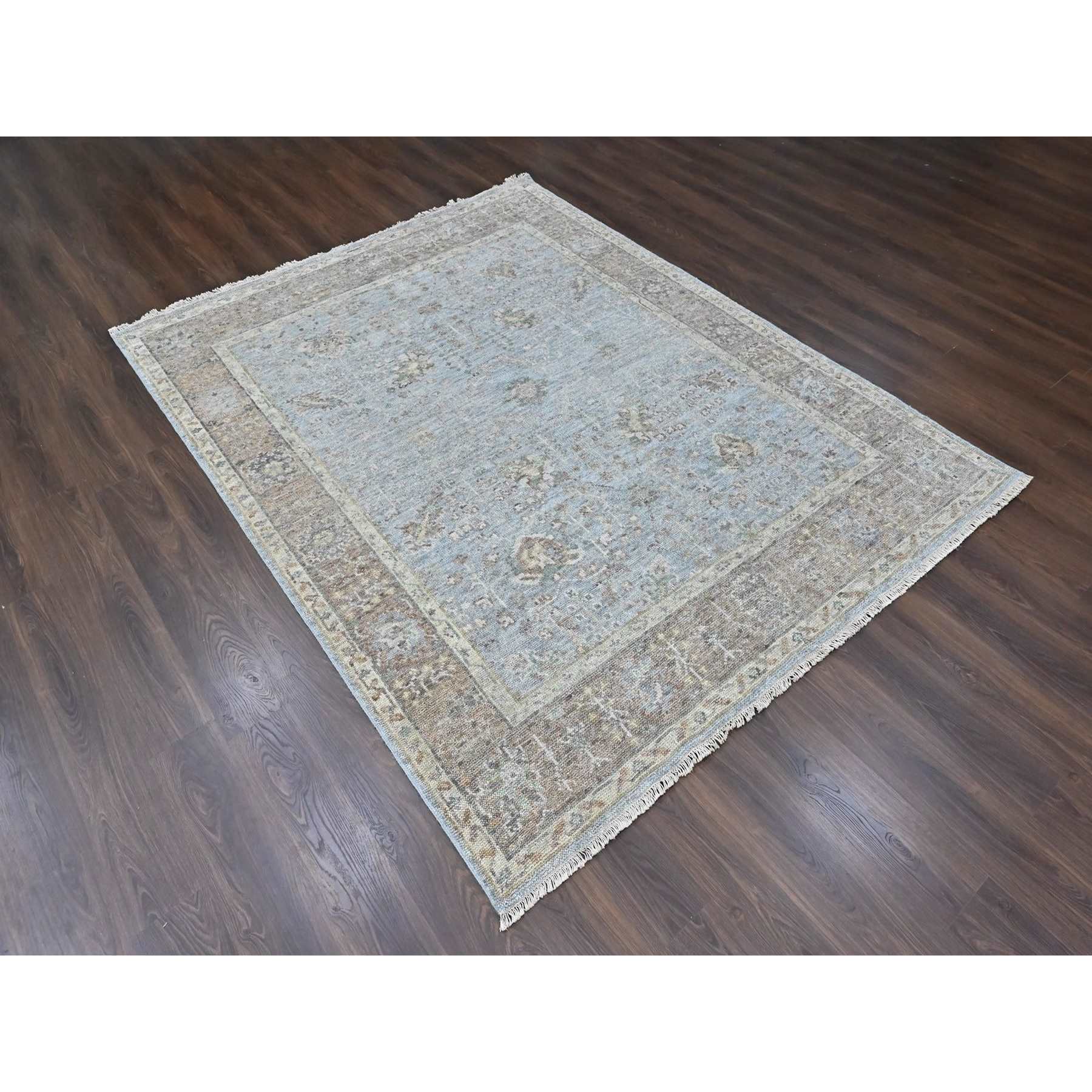 Oushak-And-Peshawar-Hand-Knotted-Rug-52455