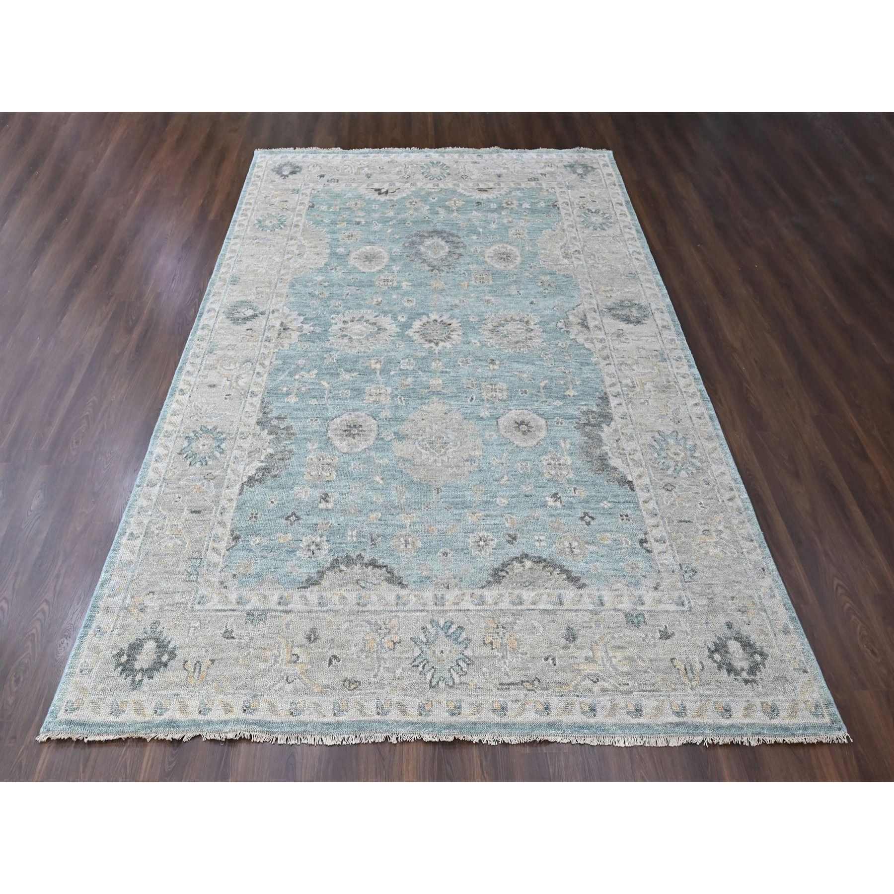Oushak-And-Peshawar-Hand-Knotted-Rug-52480