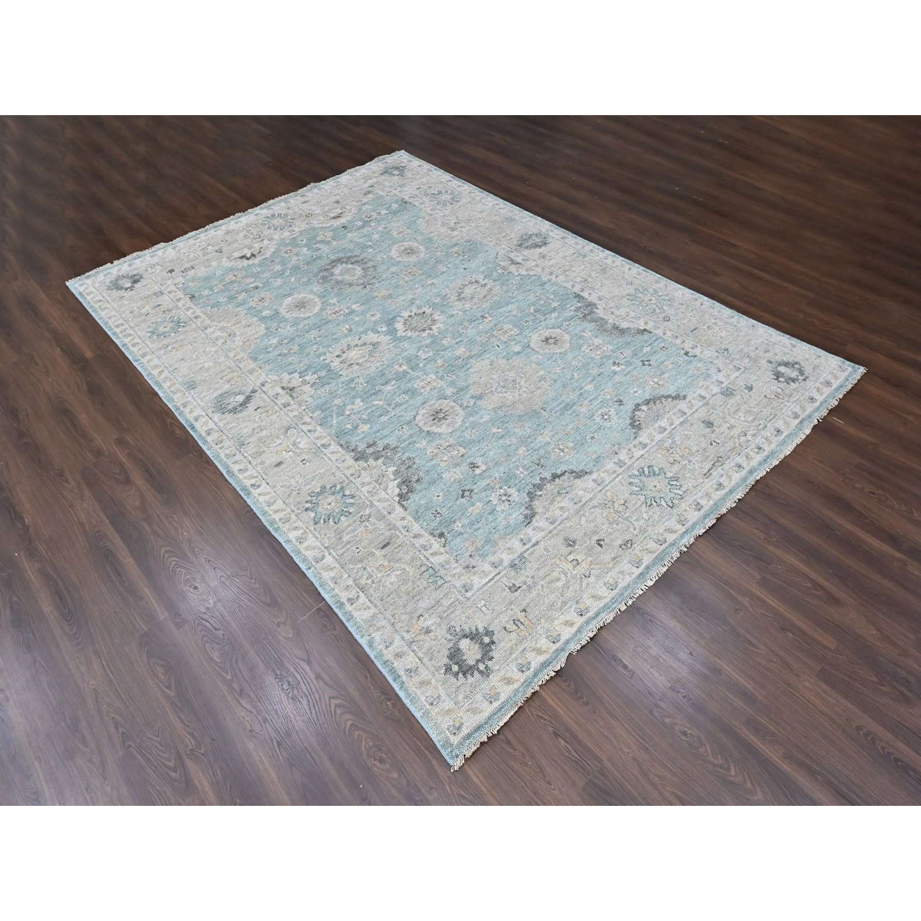 Oushak-And-Peshawar-Hand-Knotted-Rug-52480