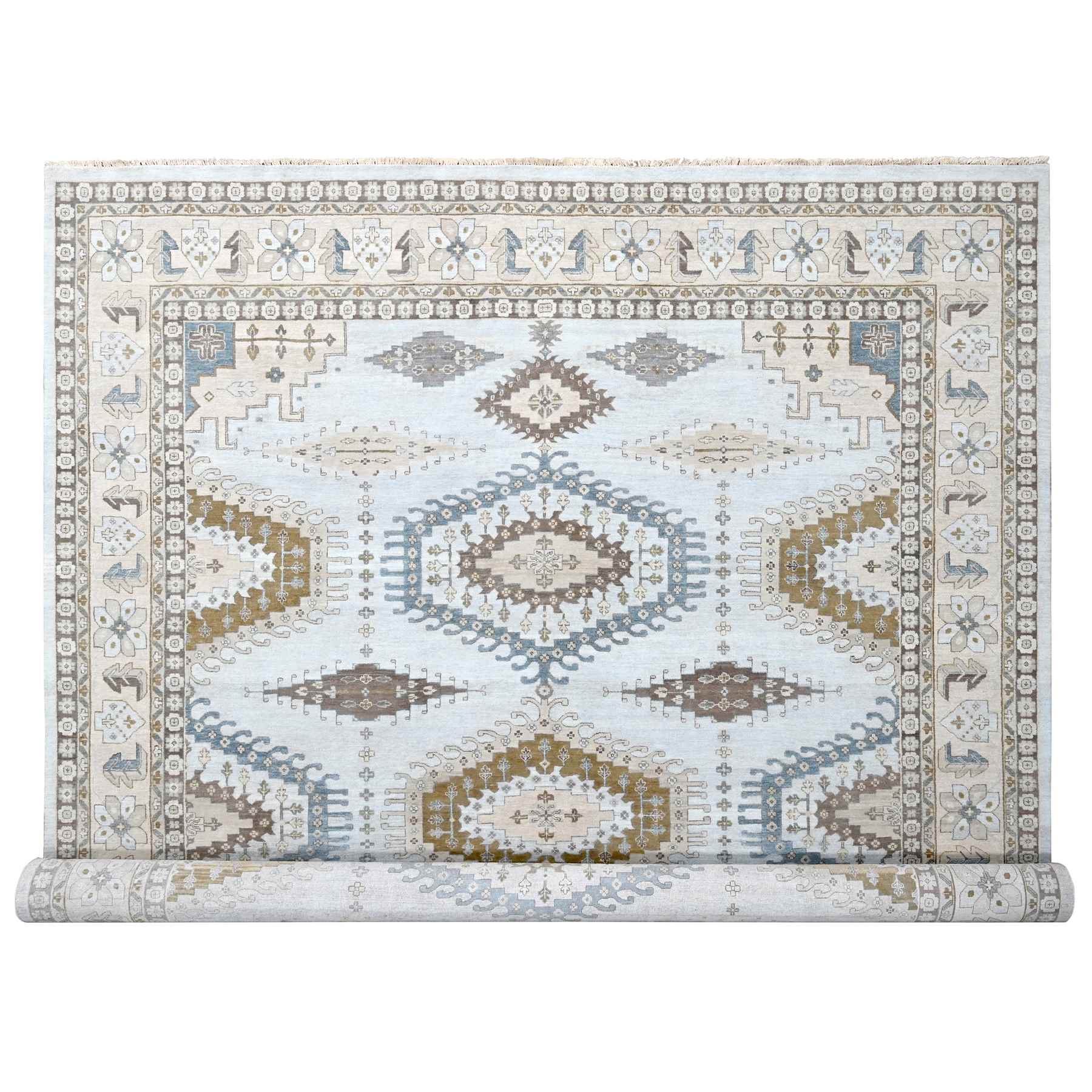 Tribal-Geometric-Hand-Knotted-Rug-50390