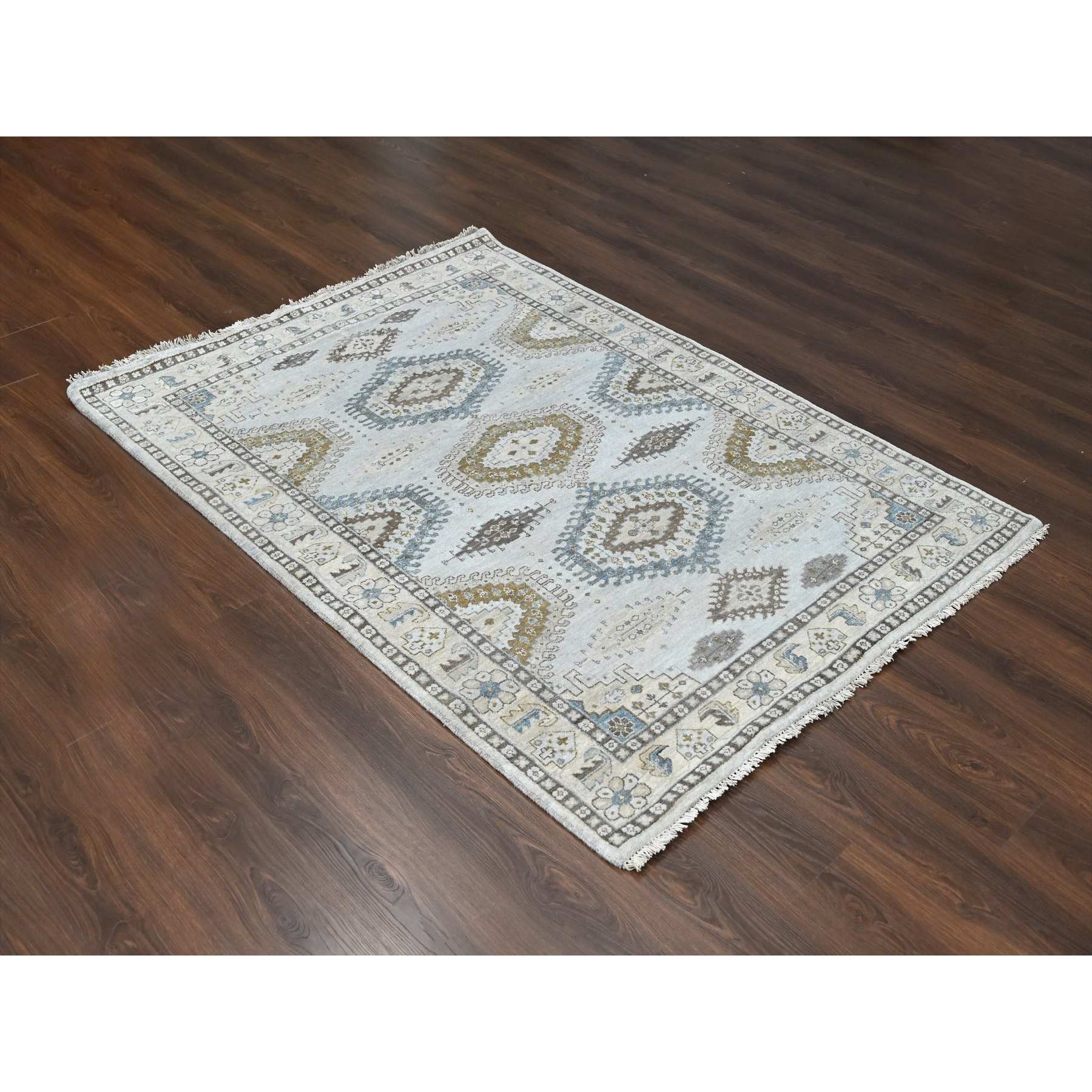 Tribal-Geometric-Hand-Knotted-Rug-50950