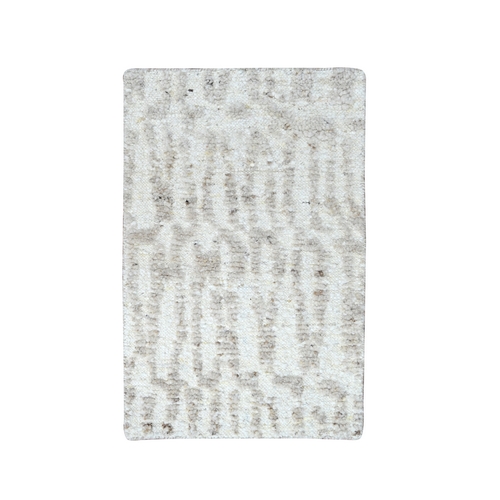 Chiffon White, Minimalist Swedish Design, Hand Knotted, Natural Wool, Sample, Mat, Oriental 