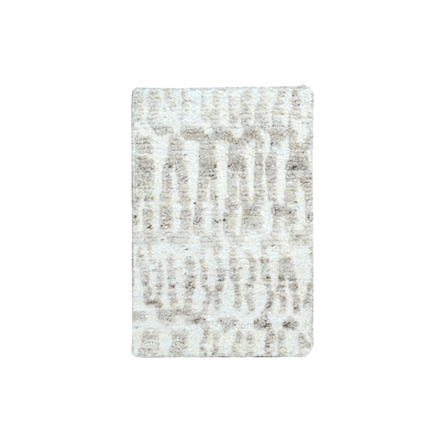 Bone White, Minimalist Swedish Design, Hand Knotted, Organic Wool, Sample, Mat, Oriental 