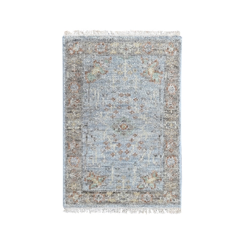 Misty Gray, Supple Collection, Oushak Design, Hand Knotted, Luxurious Wool, Vegetable Dyes, Mat, Sample, Oriental 