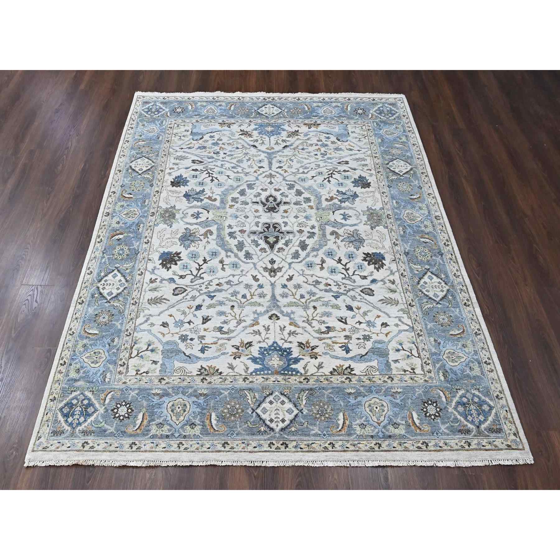 Oushak-And-Peshawar-Hand-Knotted-Rug-52650