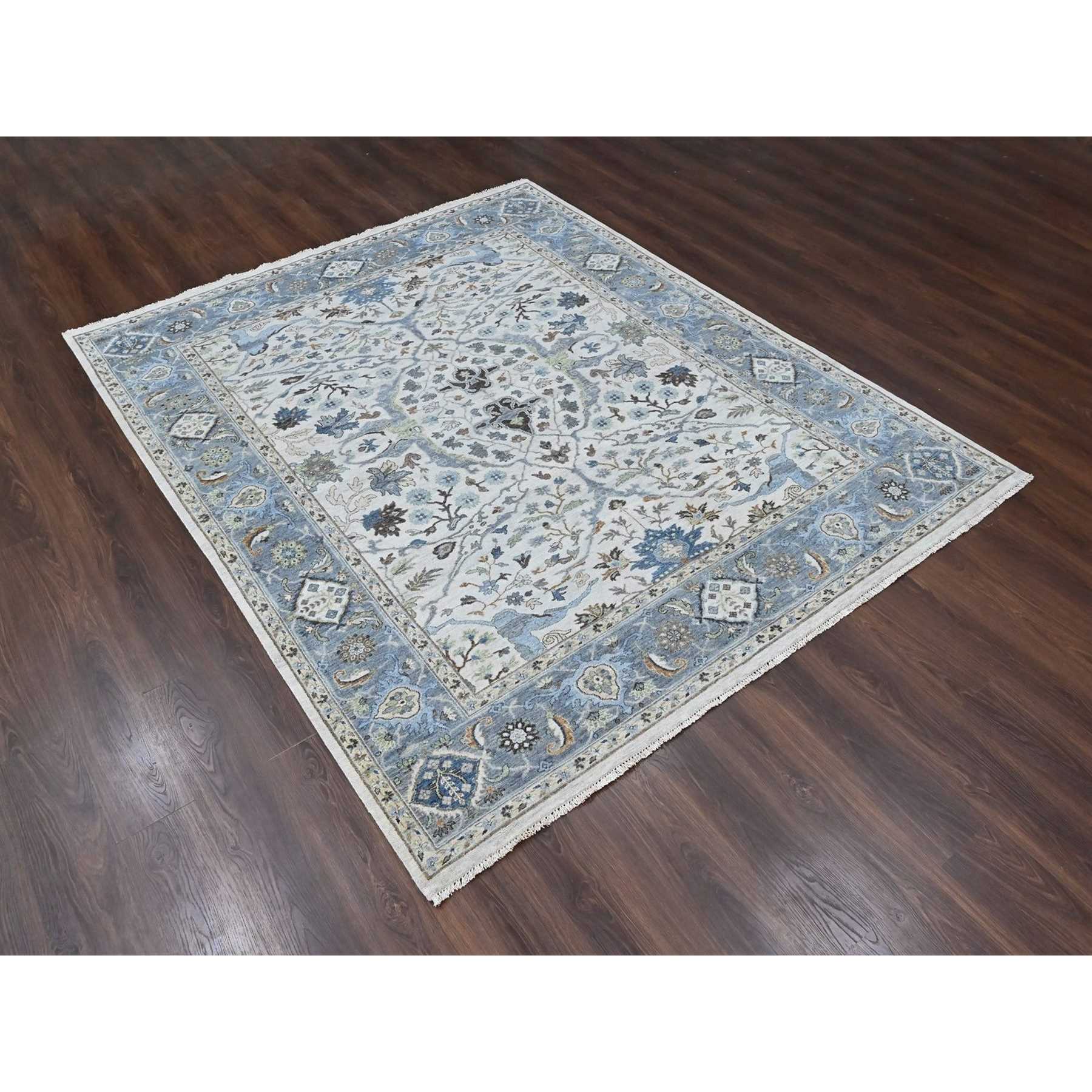 Oushak-And-Peshawar-Hand-Knotted-Rug-52650
