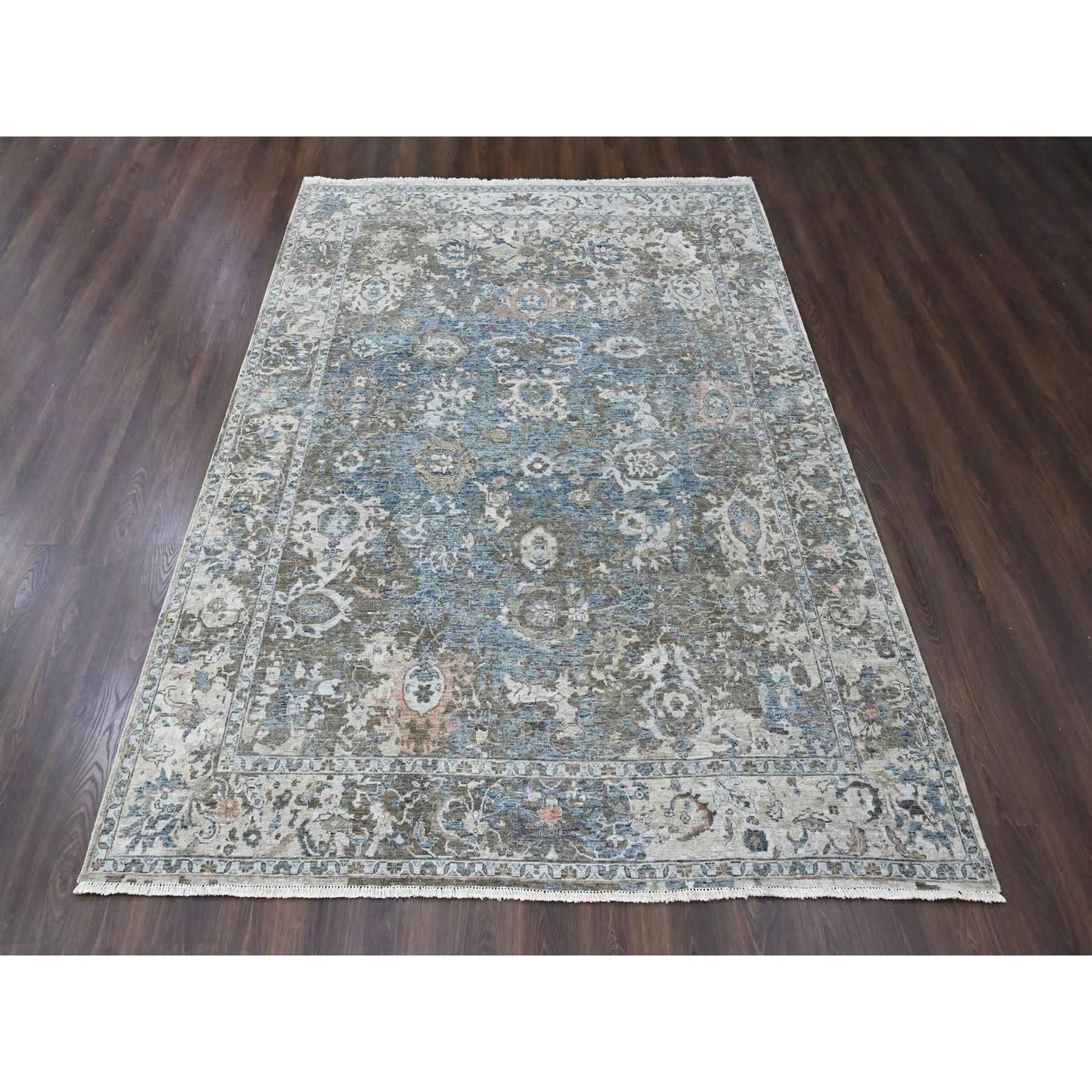 Oushak-And-Peshawar-Hand-Knotted-Rug-52665