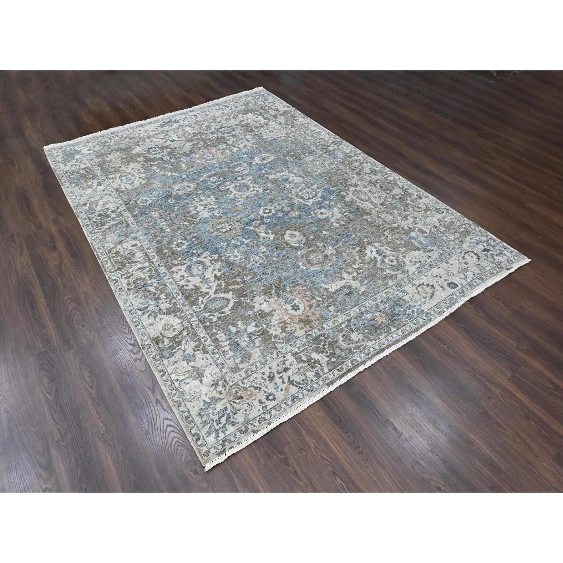 Oushak-And-Peshawar-Hand-Knotted-Rug-52665