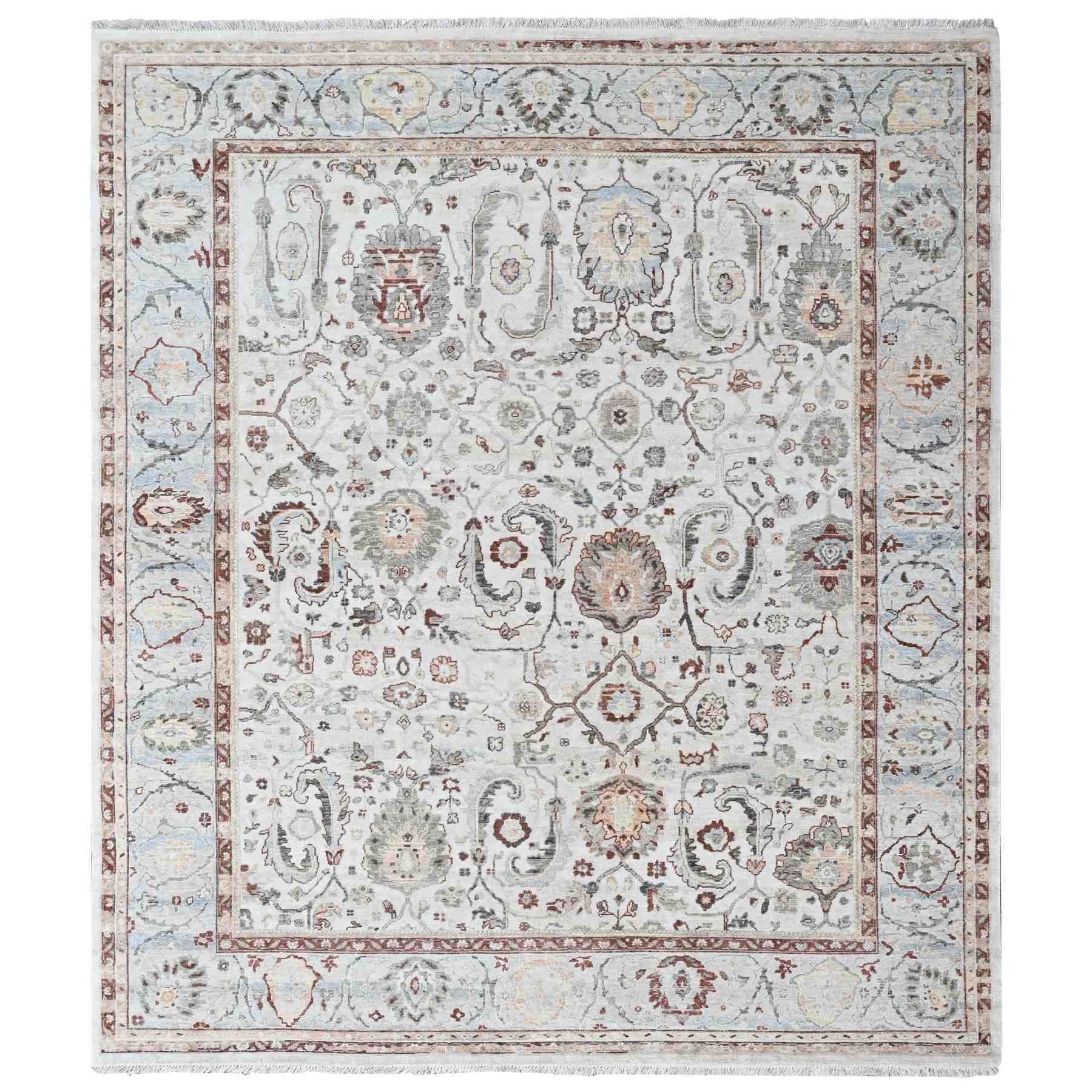Oushak-And-Peshawar-Hand-Knotted-Rug-52670