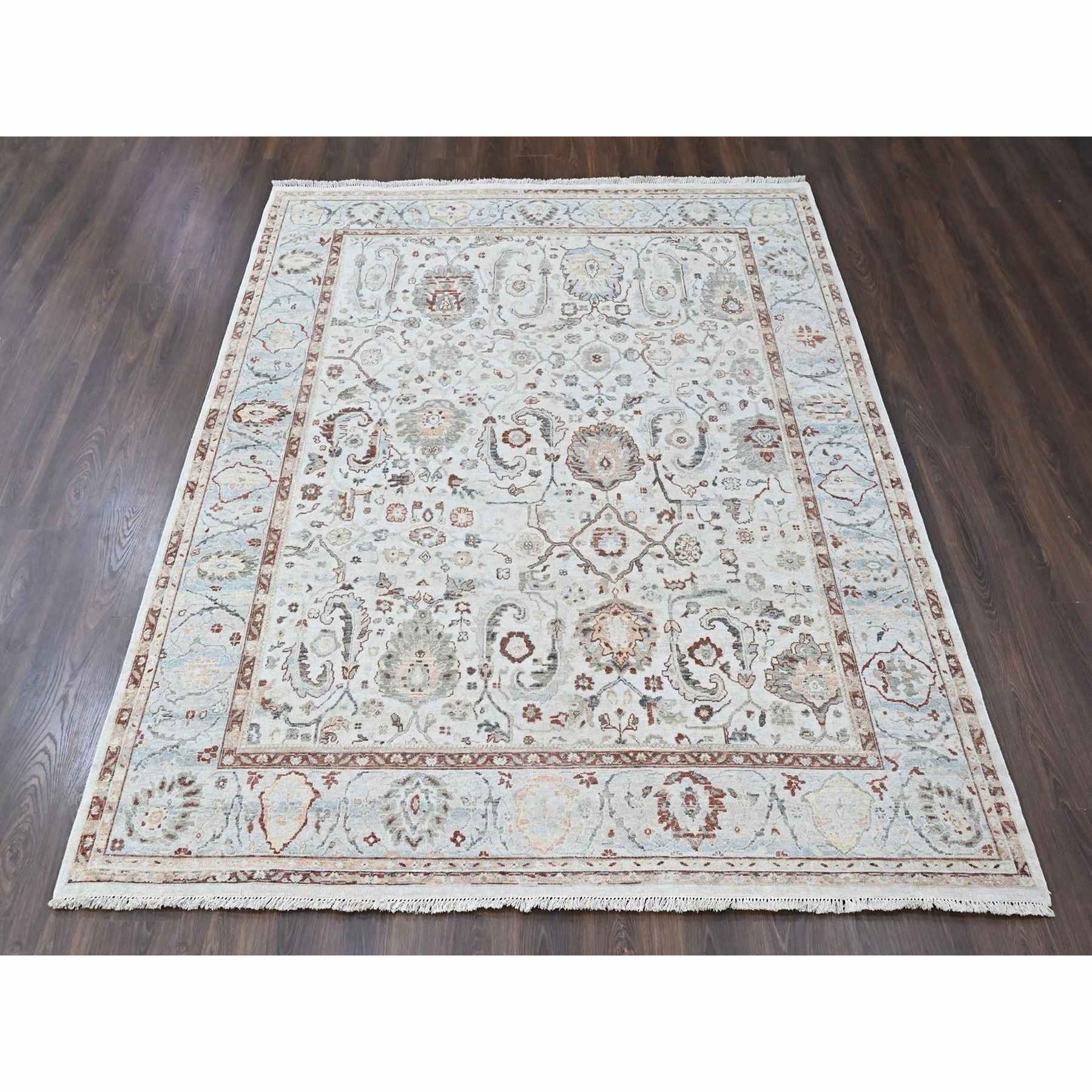 Oushak-And-Peshawar-Hand-Knotted-Rug-52670