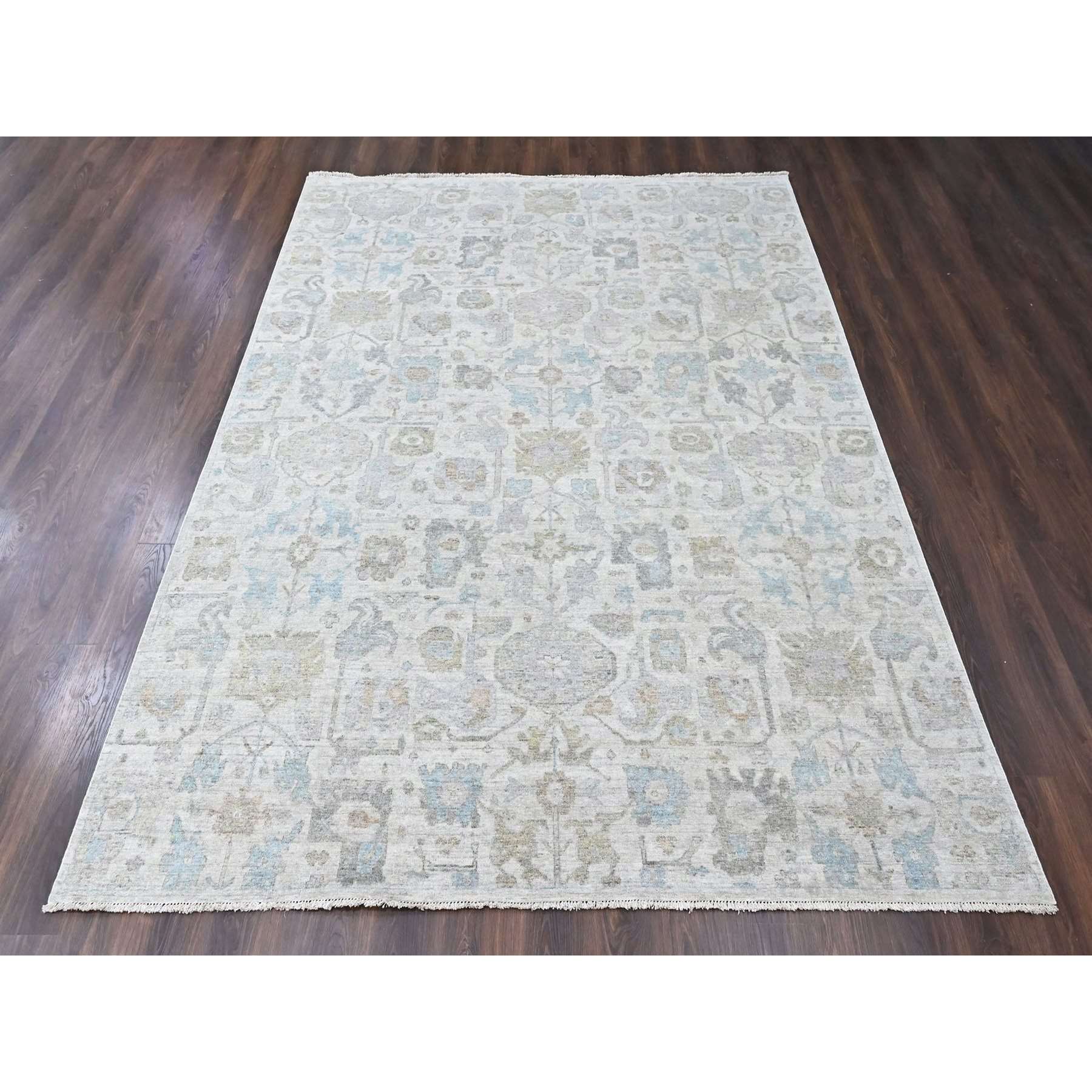 Oushak-And-Peshawar-Hand-Knotted-Rug-52705