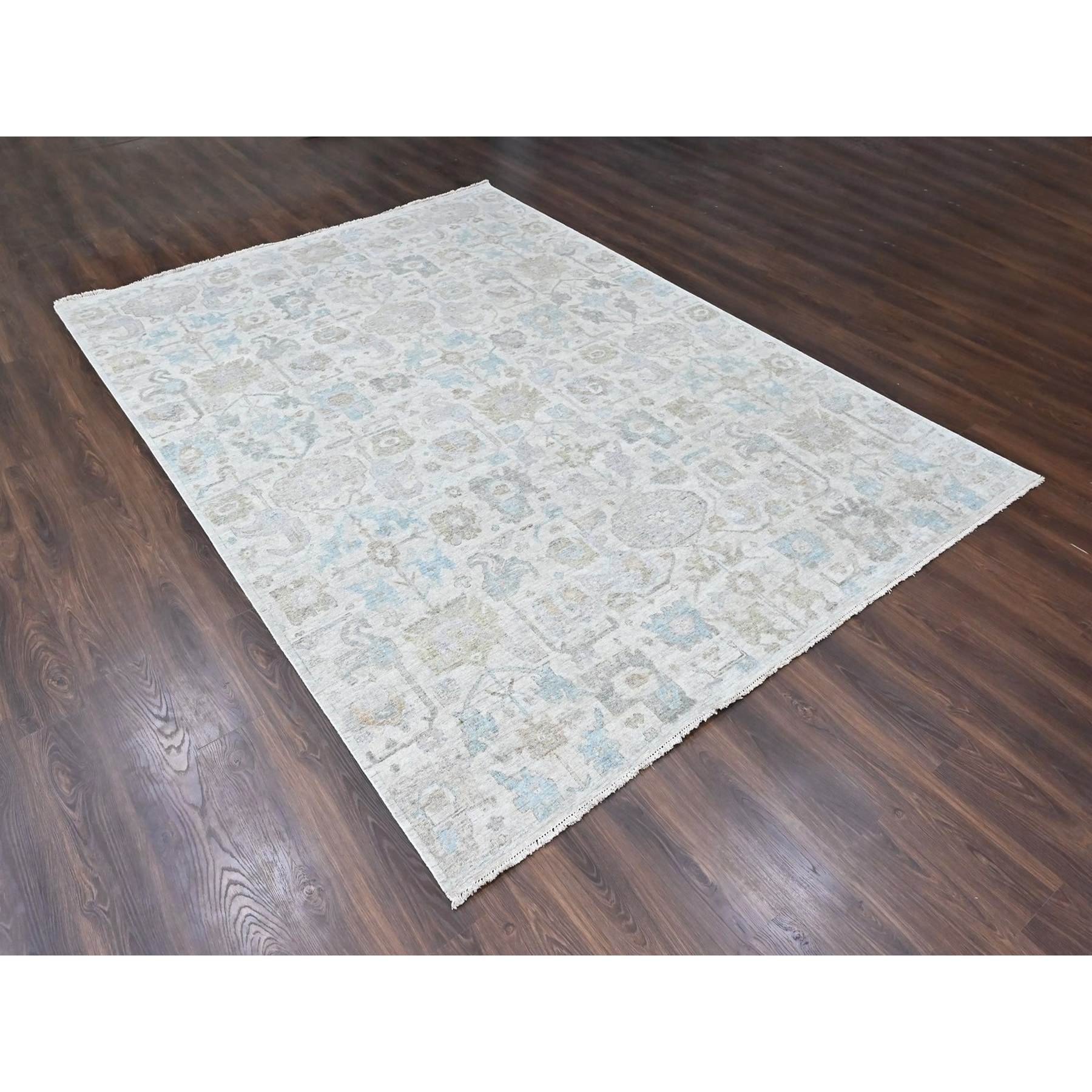 Oushak-And-Peshawar-Hand-Knotted-Rug-52705