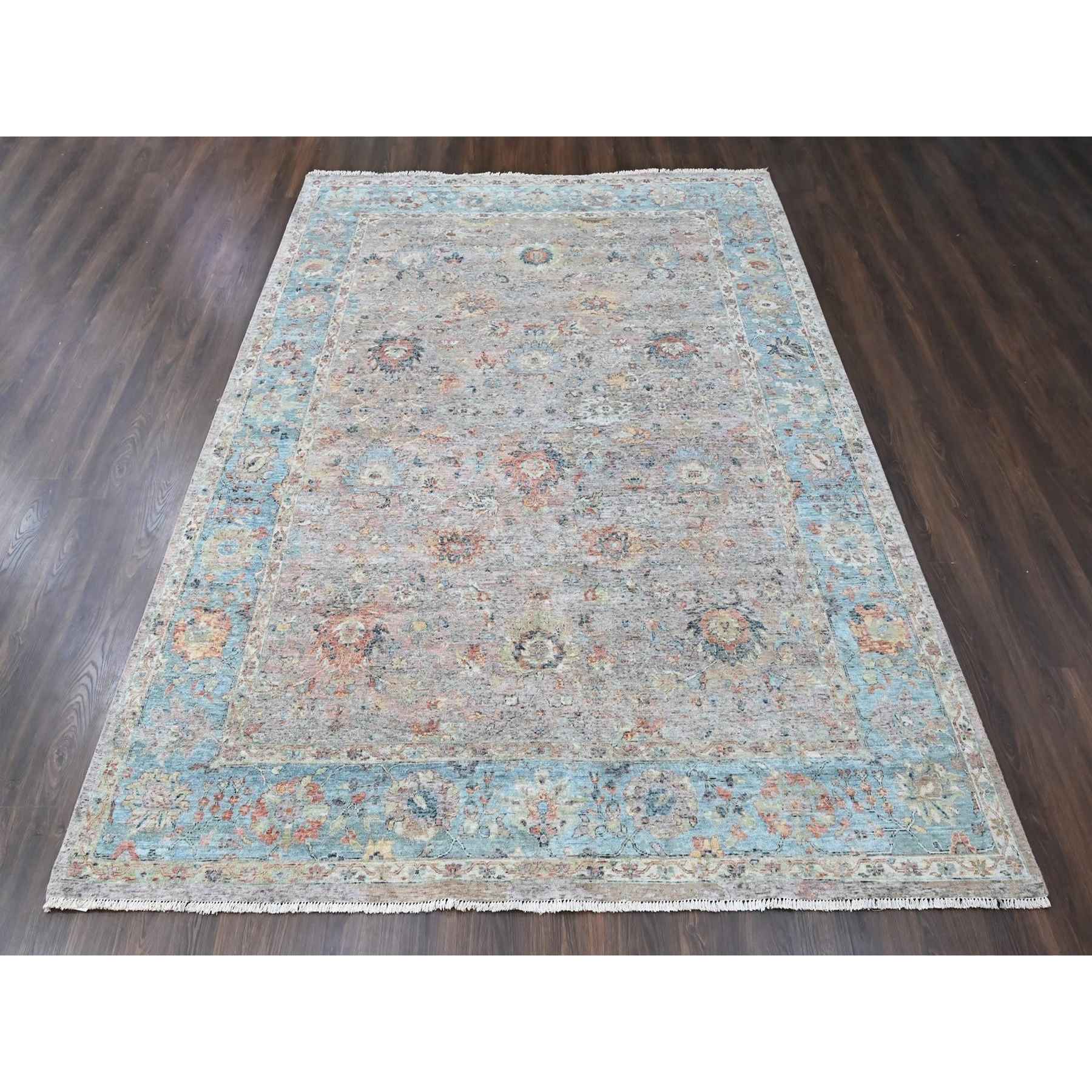 Oushak-And-Peshawar-Hand-Knotted-Rug-52710