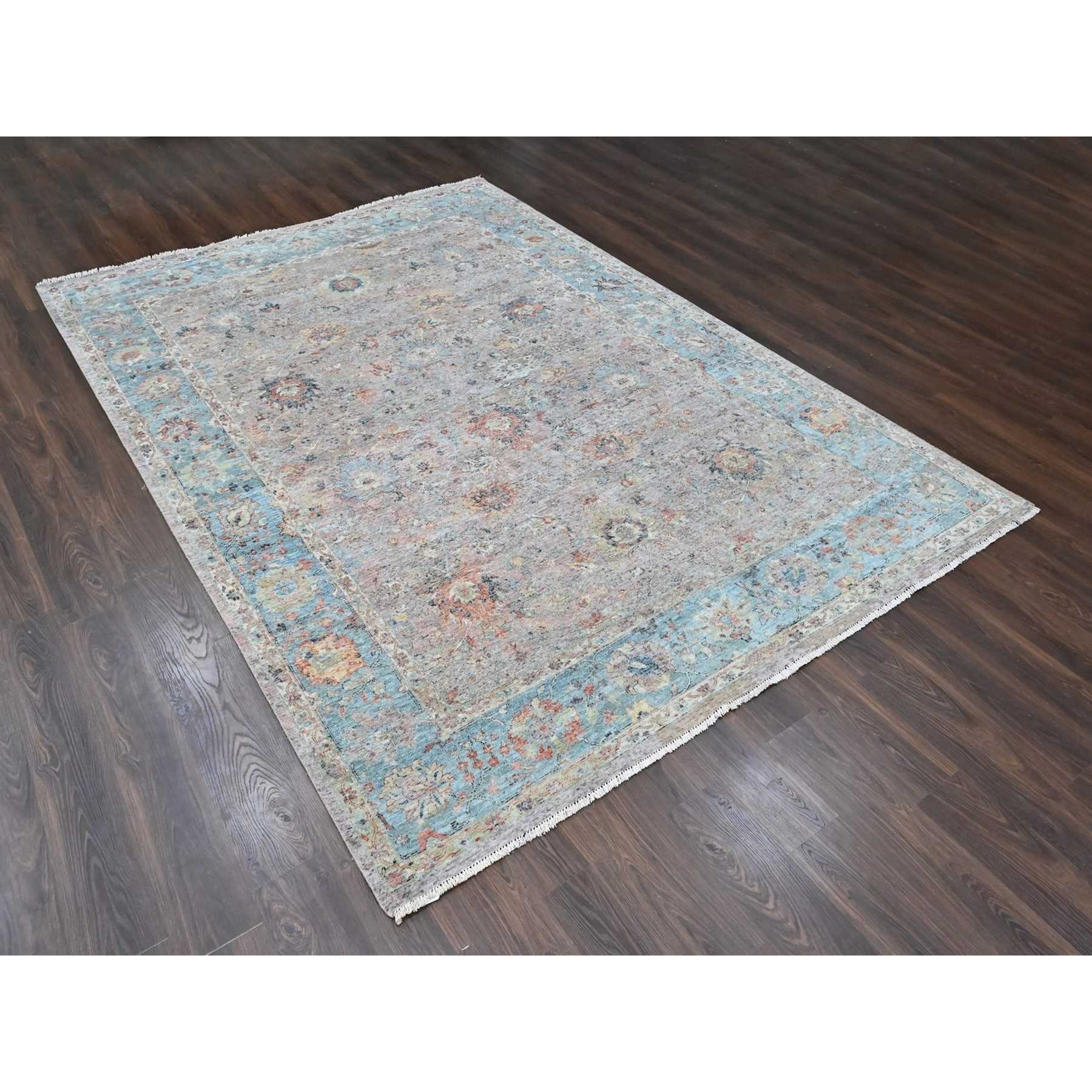 Oushak-And-Peshawar-Hand-Knotted-Rug-52710