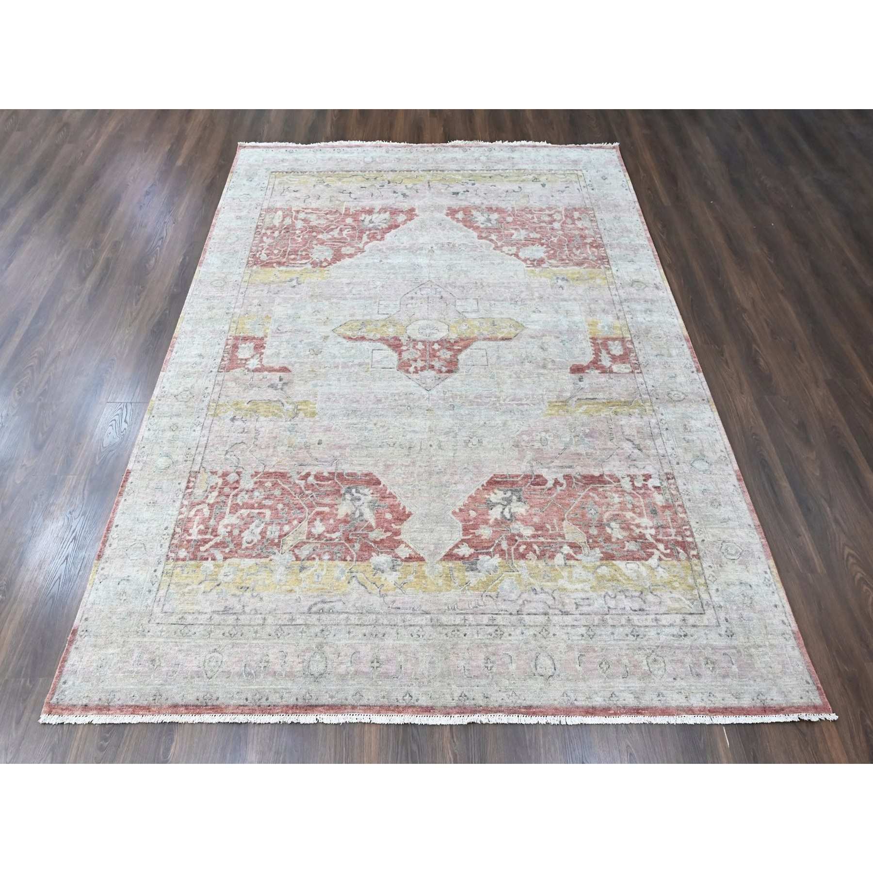 Oushak-And-Peshawar-Hand-Knotted-Rug-52775