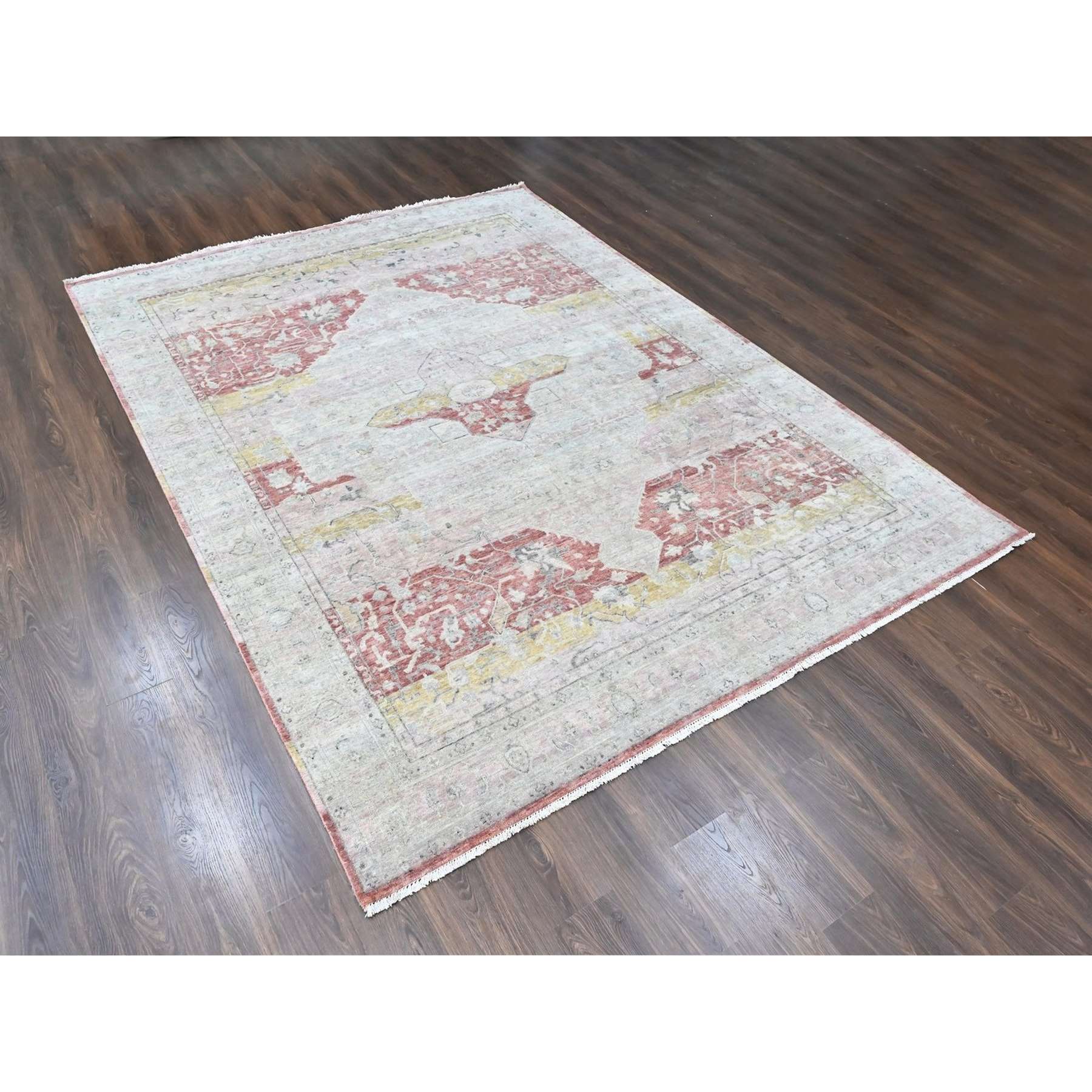 Oushak-And-Peshawar-Hand-Knotted-Rug-52775