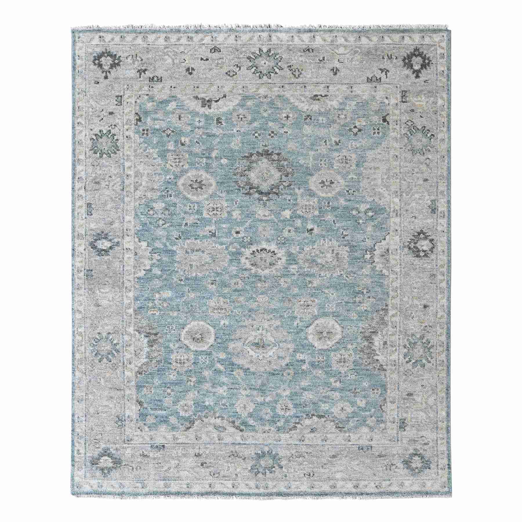 Oushak-And-Peshawar-Hand-Knotted-Rug-52795