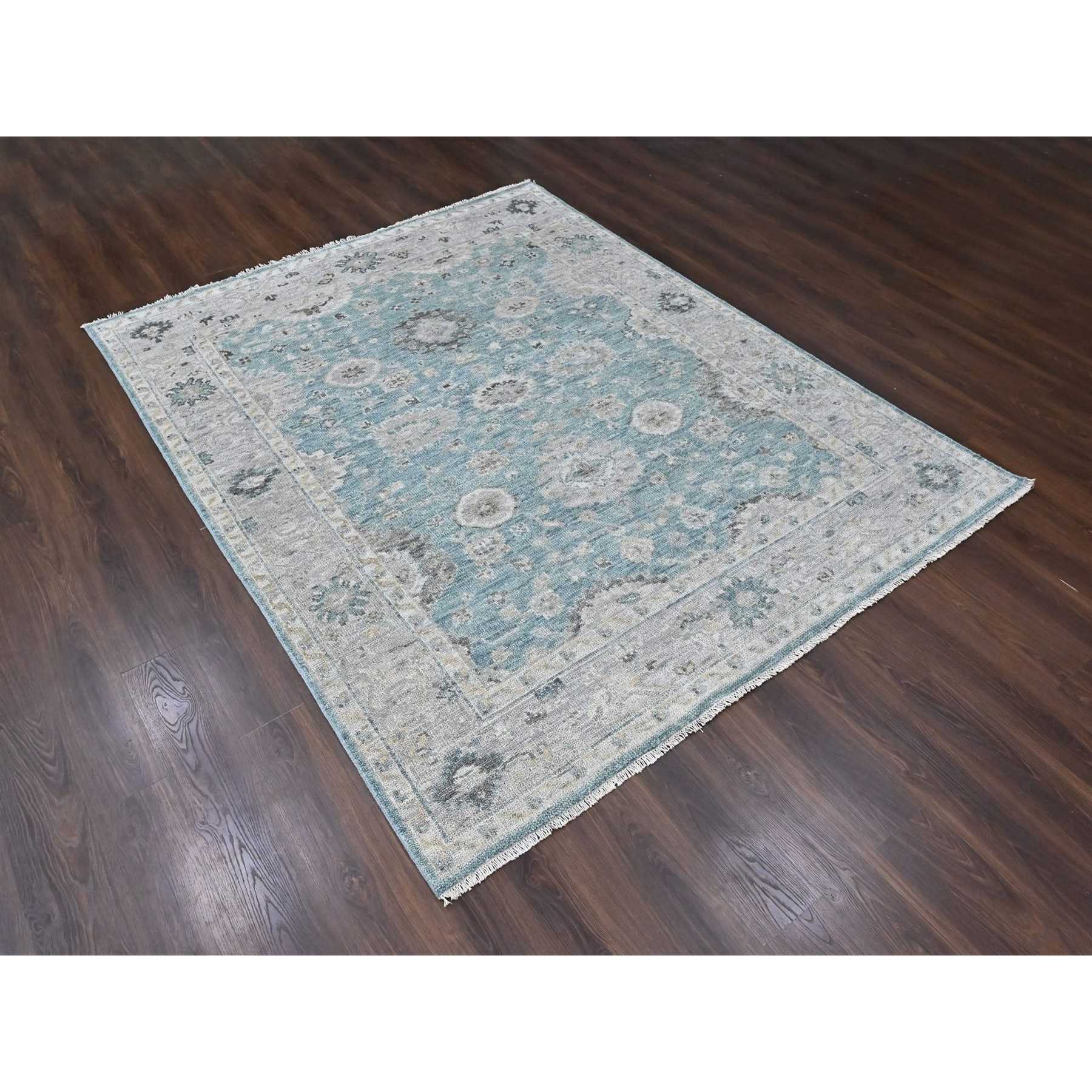 Oushak-And-Peshawar-Hand-Knotted-Rug-52795