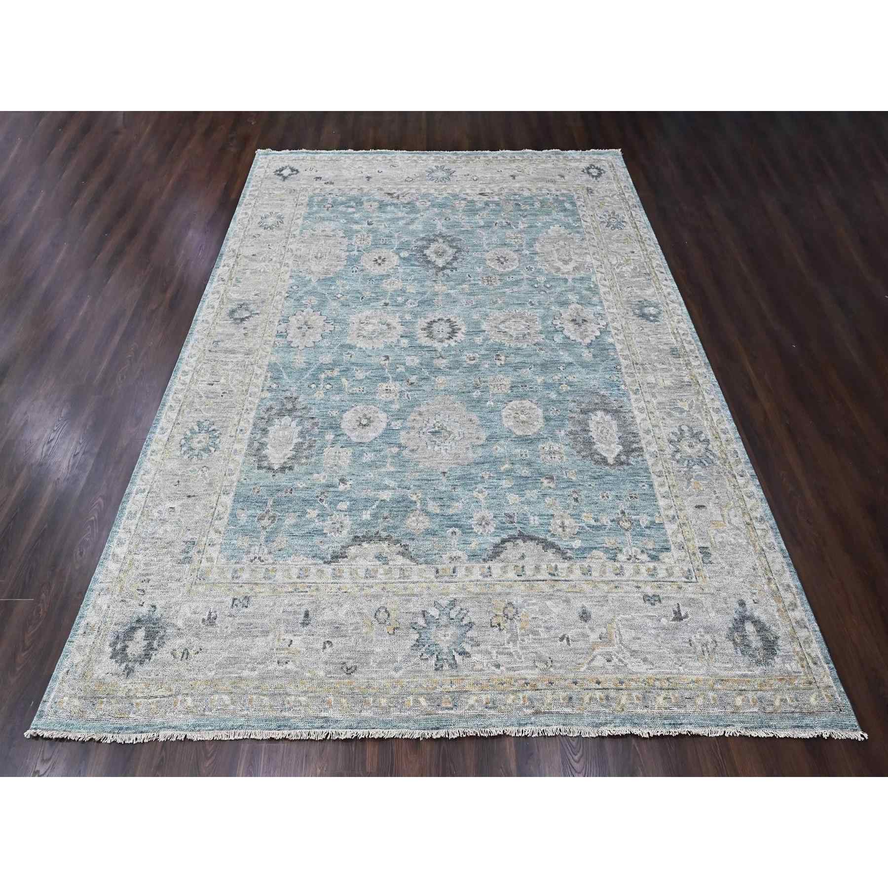 Oushak-And-Peshawar-Hand-Knotted-Rug-52800