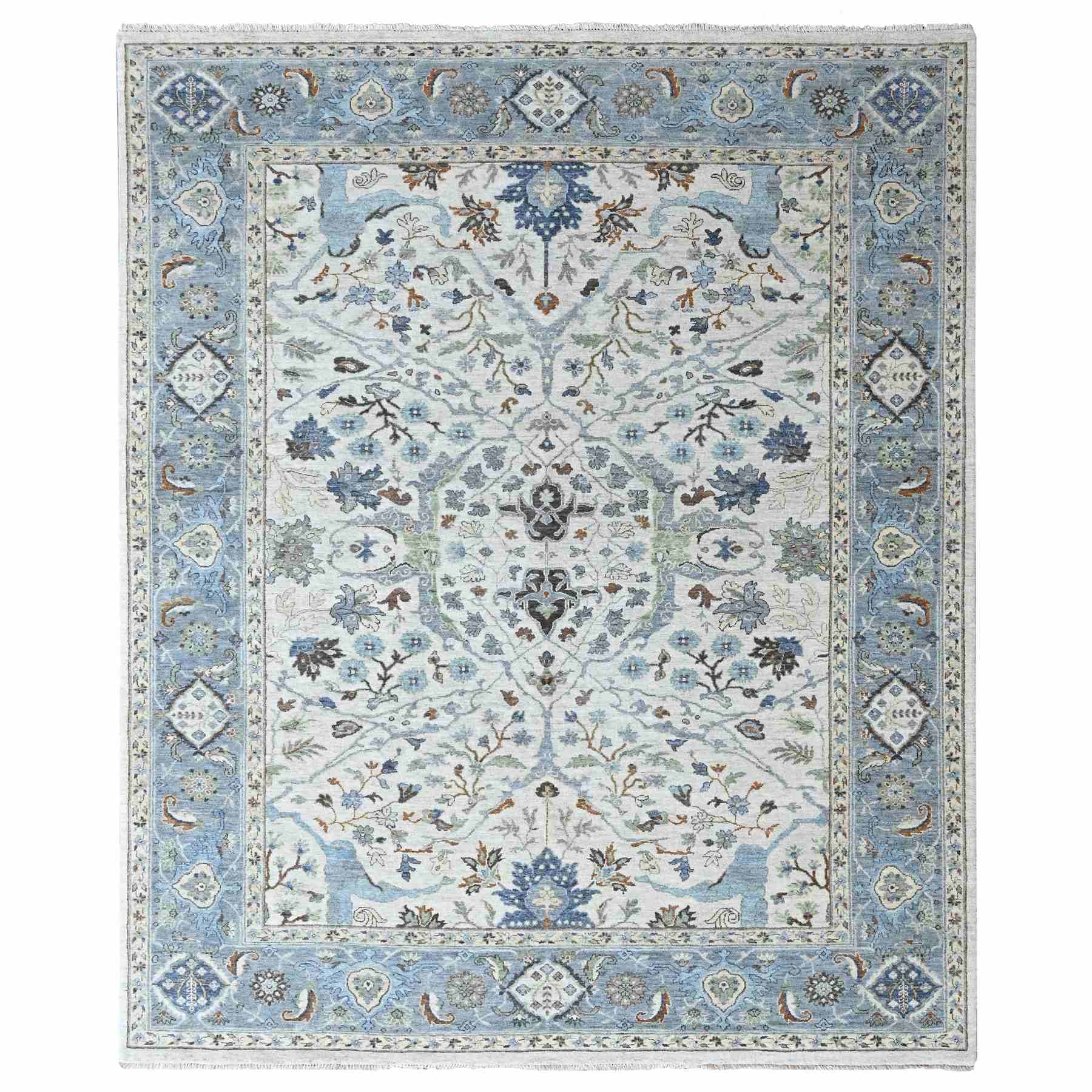 Oushak-And-Peshawar-Hand-Knotted-Rug-52840