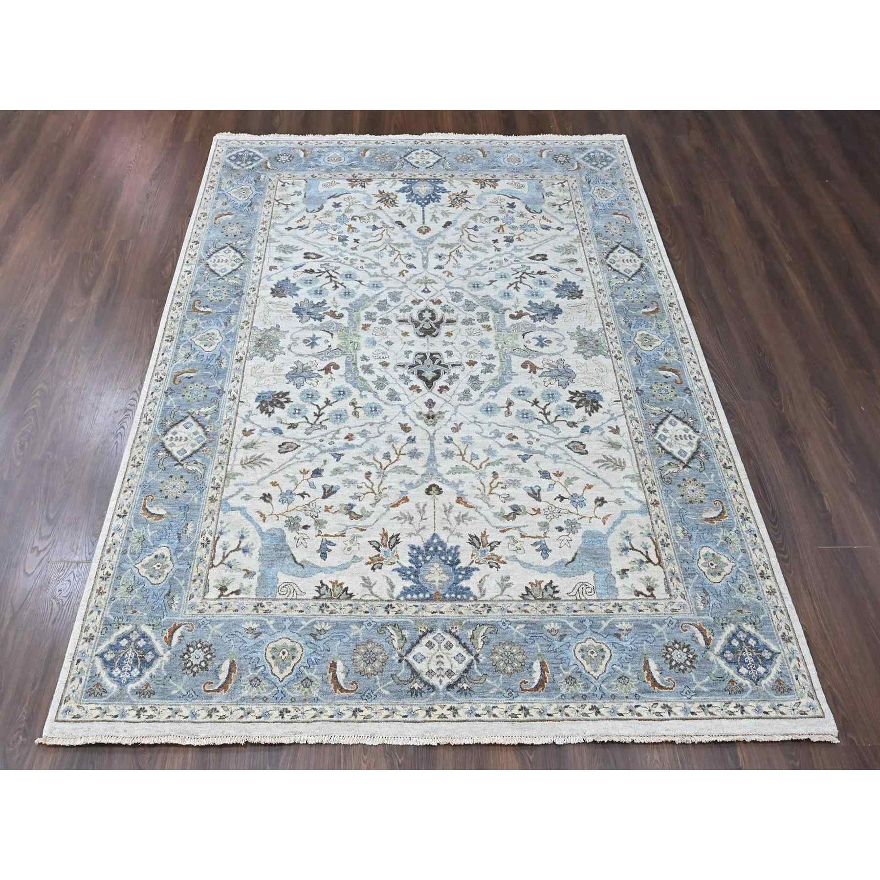 Oushak-And-Peshawar-Hand-Knotted-Rug-52840