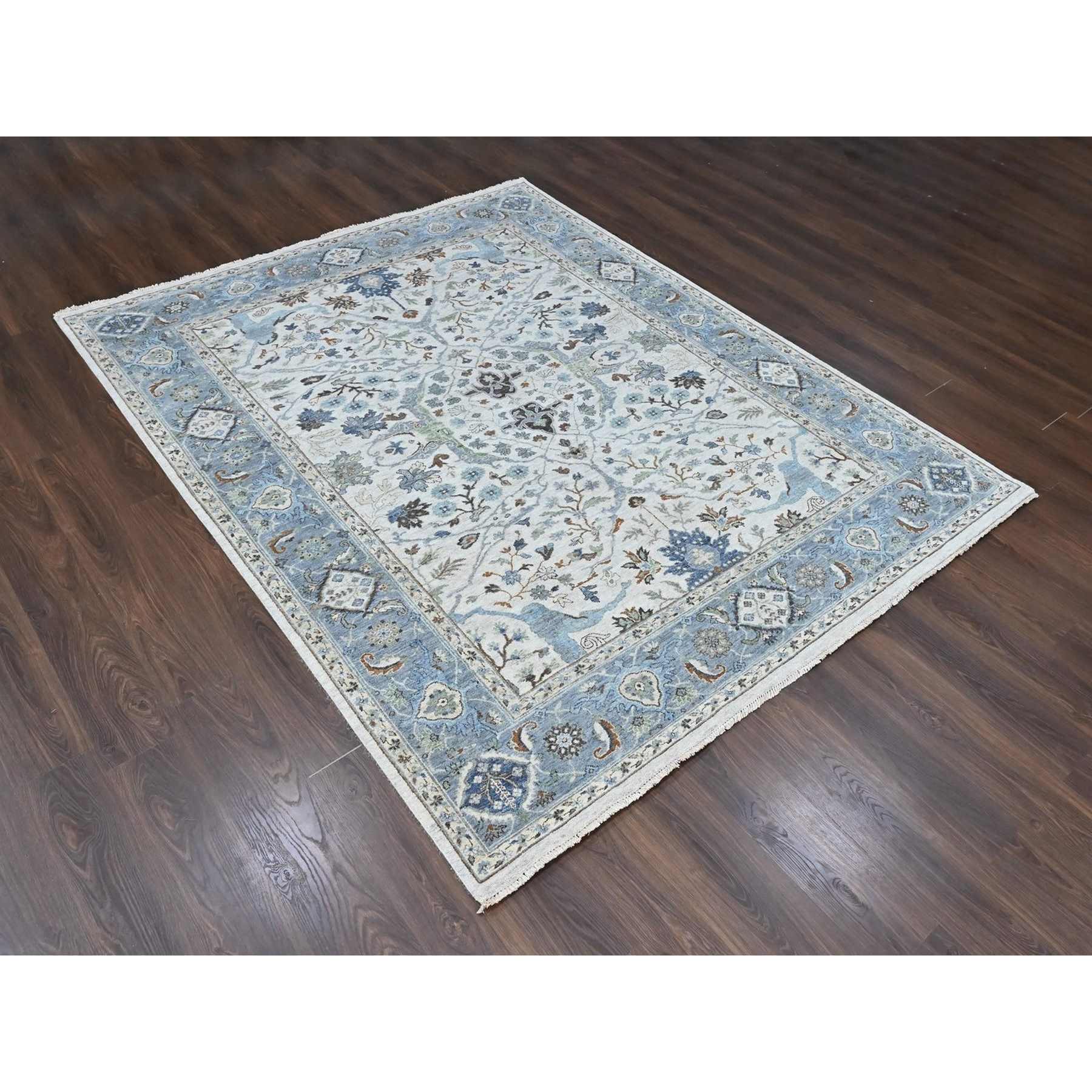 Oushak-And-Peshawar-Hand-Knotted-Rug-52840