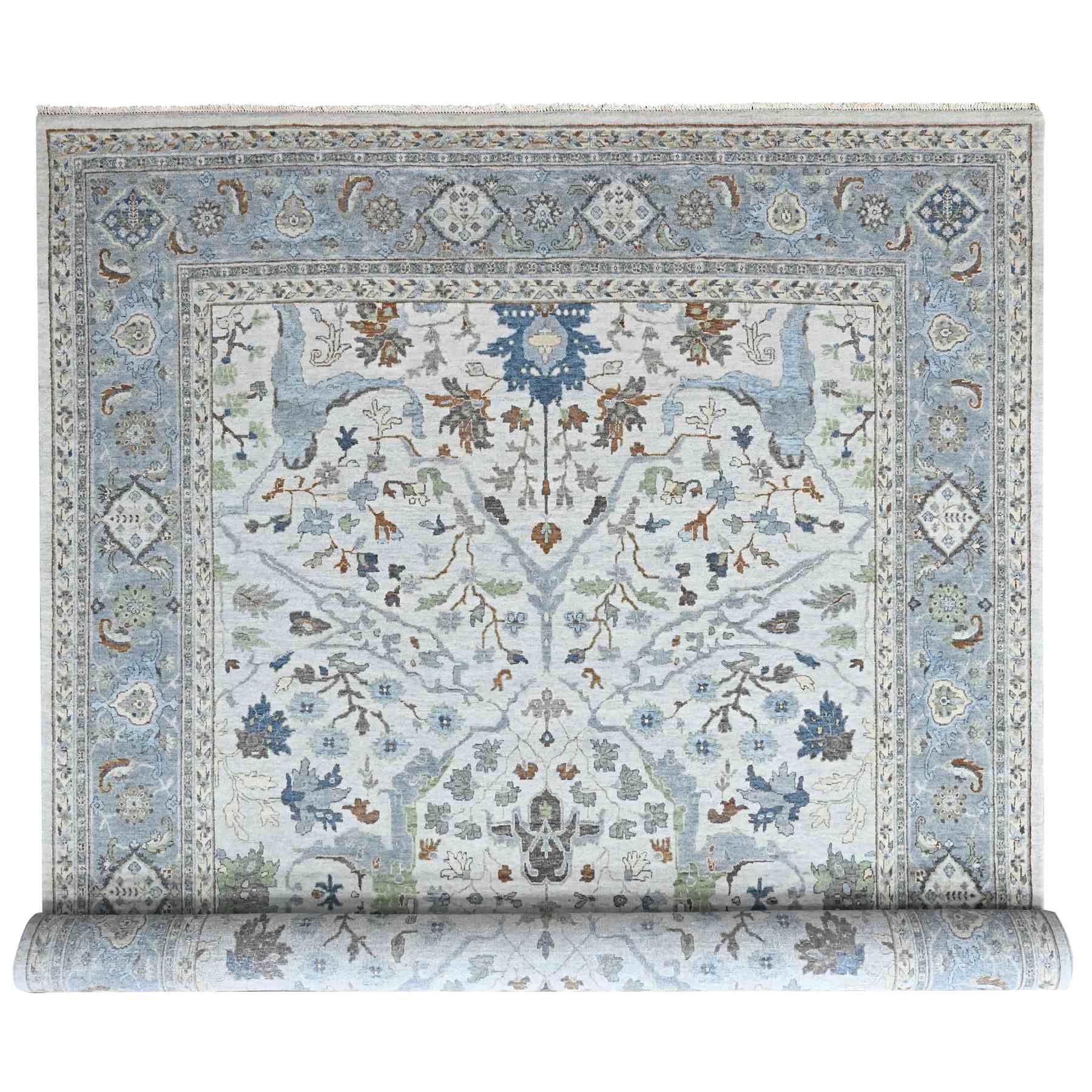 Oushak-And-Peshawar-Hand-Knotted-Rug-52845