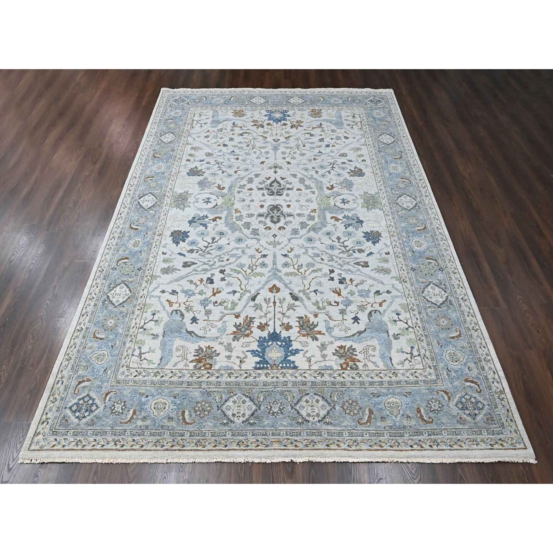 Oushak-And-Peshawar-Hand-Knotted-Rug-52845