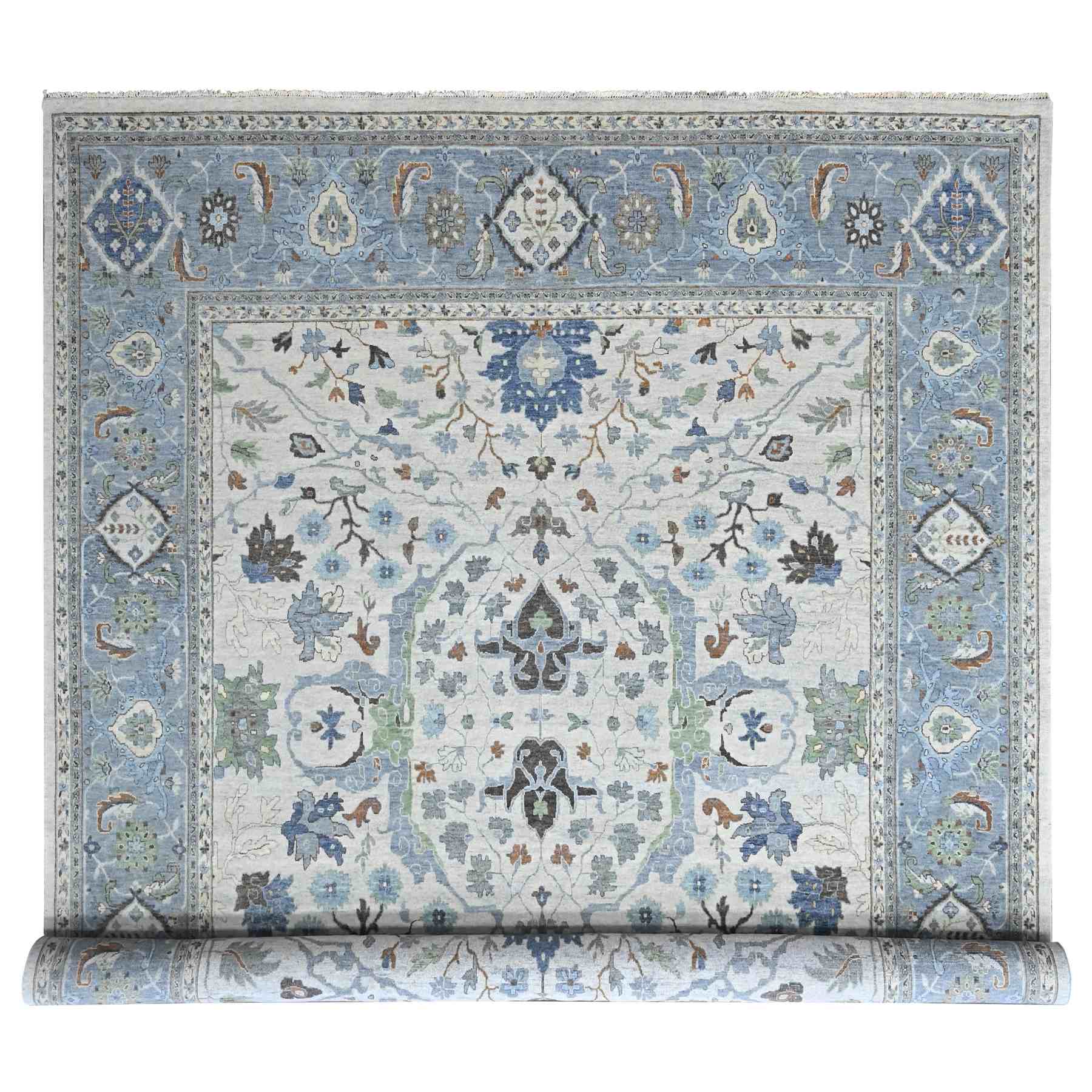 Oushak-And-Peshawar-Hand-Knotted-Rug-52850