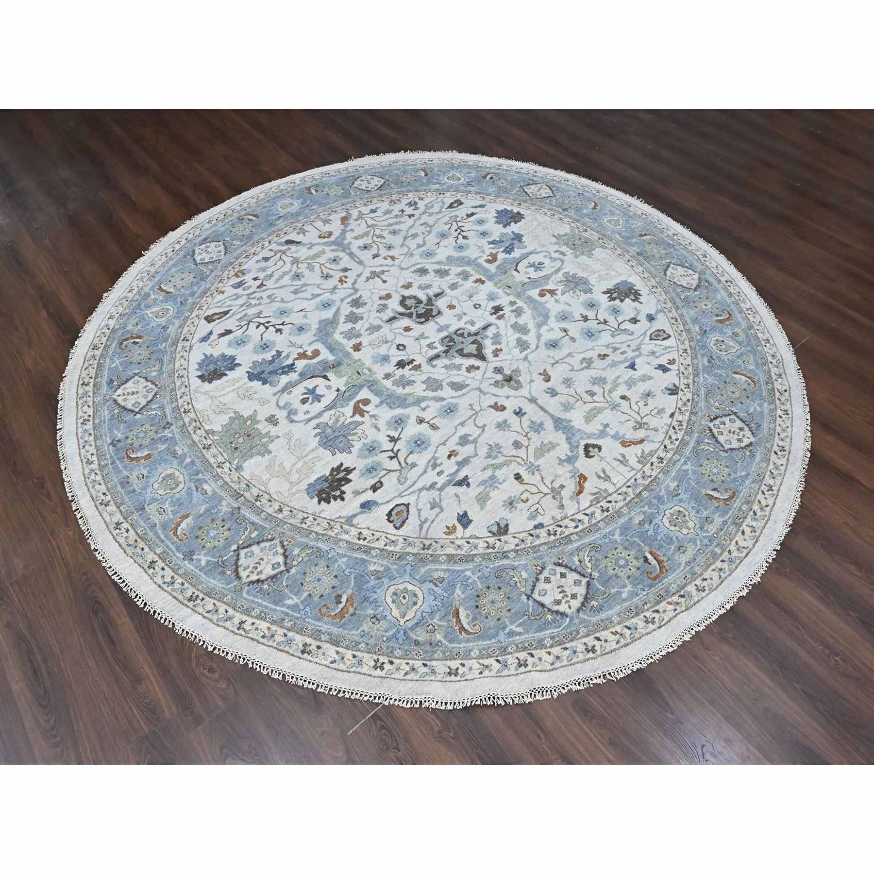 Oushak-And-Peshawar-Hand-Knotted-Rug-52855