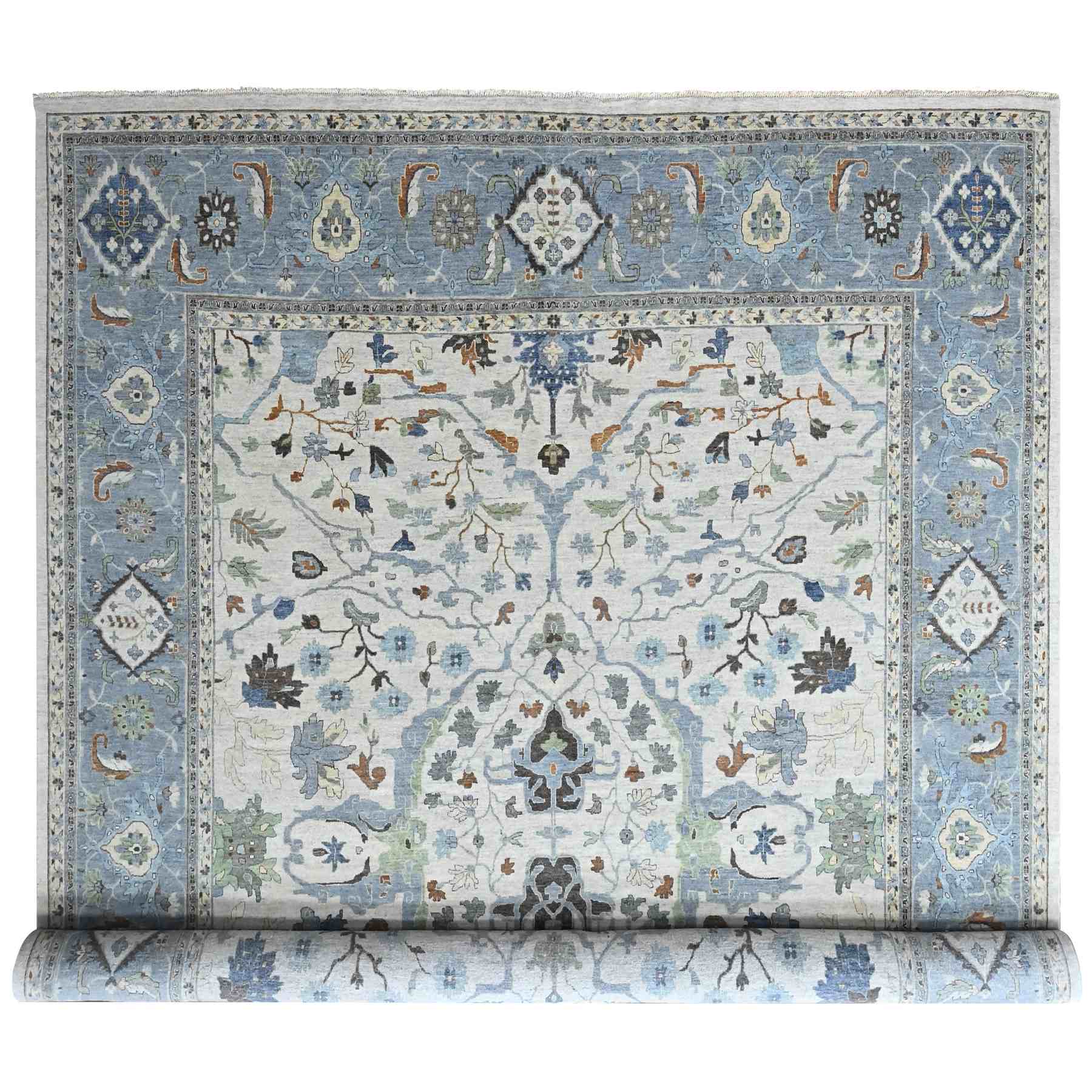 Oushak-And-Peshawar-Hand-Knotted-Rug-52860