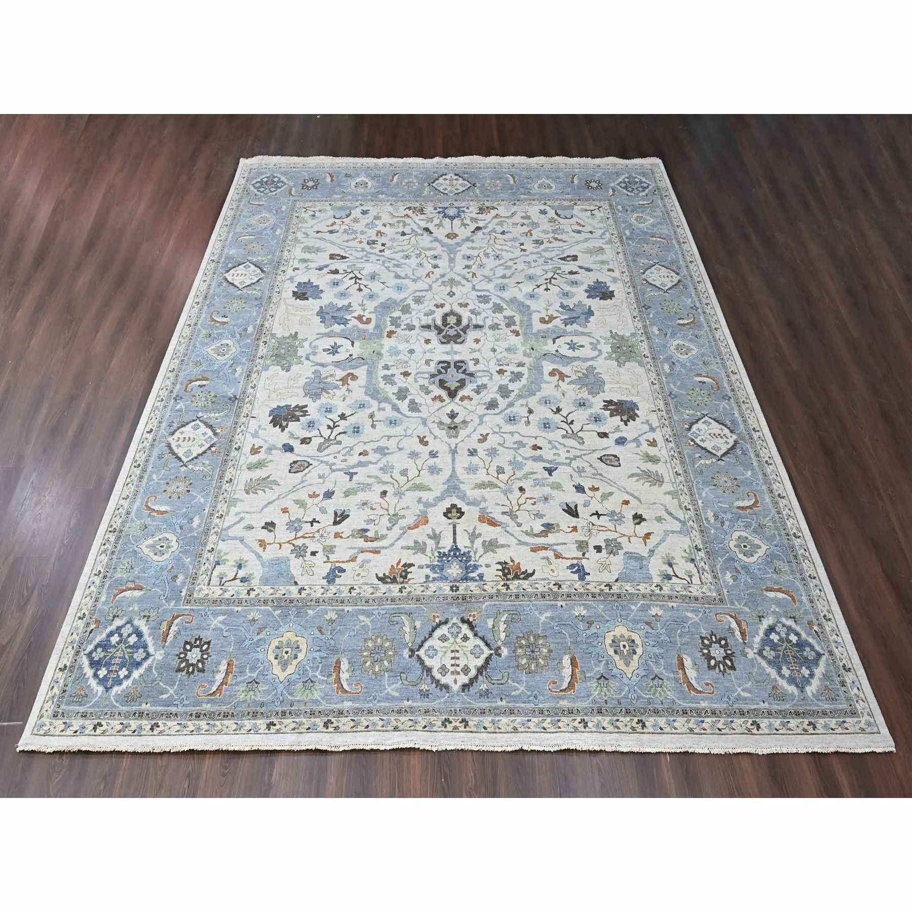 Oushak-And-Peshawar-Hand-Knotted-Rug-52860