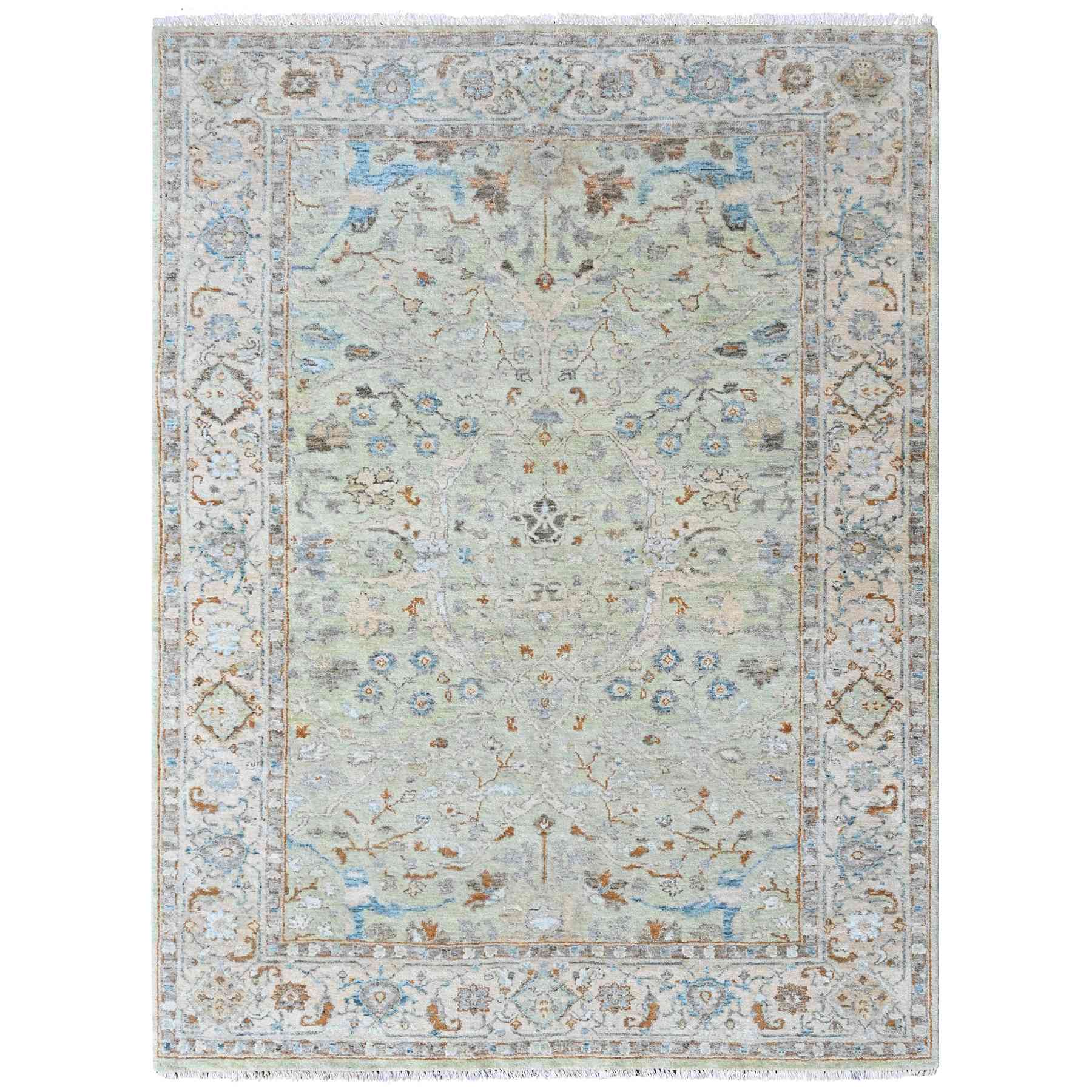 Oushak-And-Peshawar-Hand-Knotted-Rug-52910