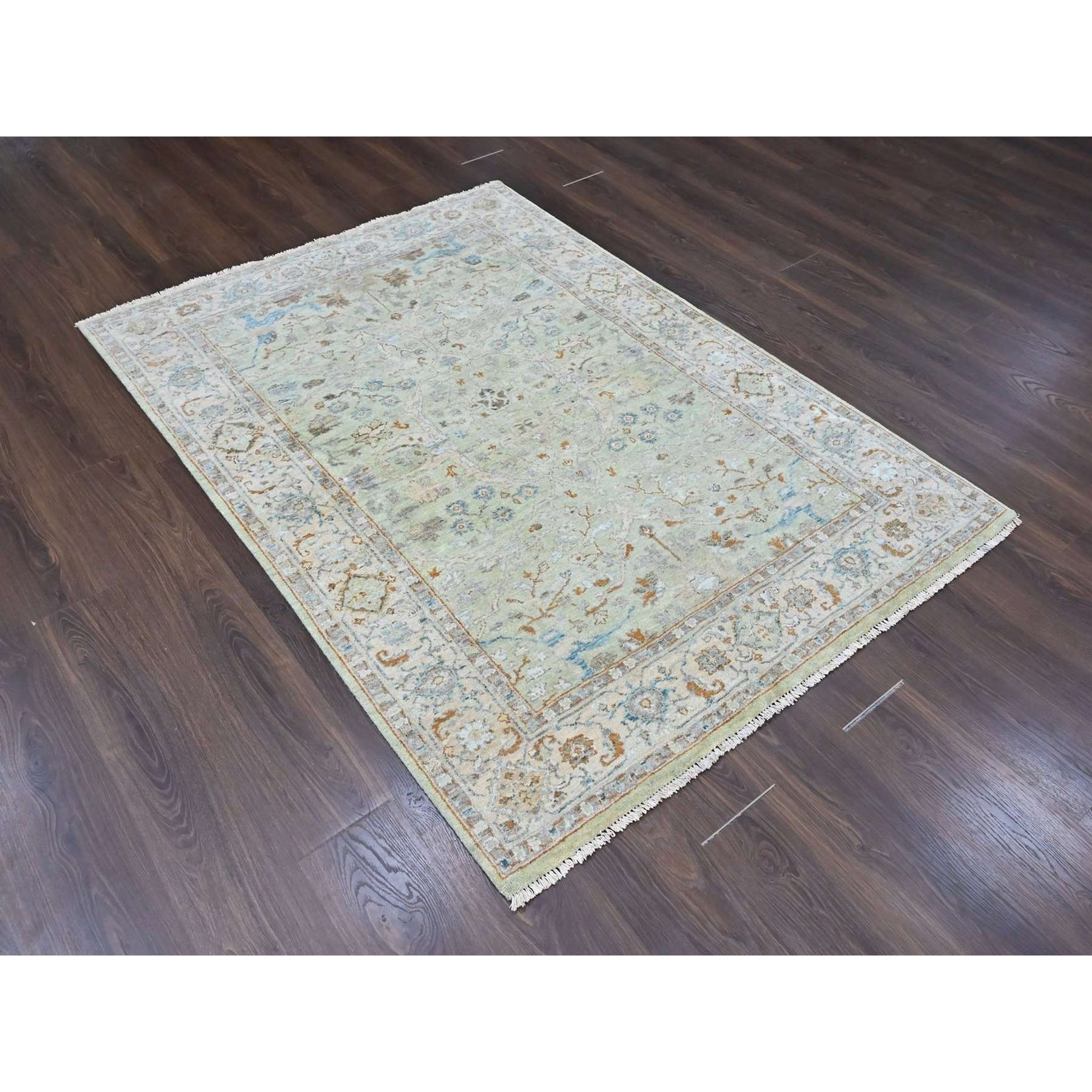 Oushak-And-Peshawar-Hand-Knotted-Rug-52910