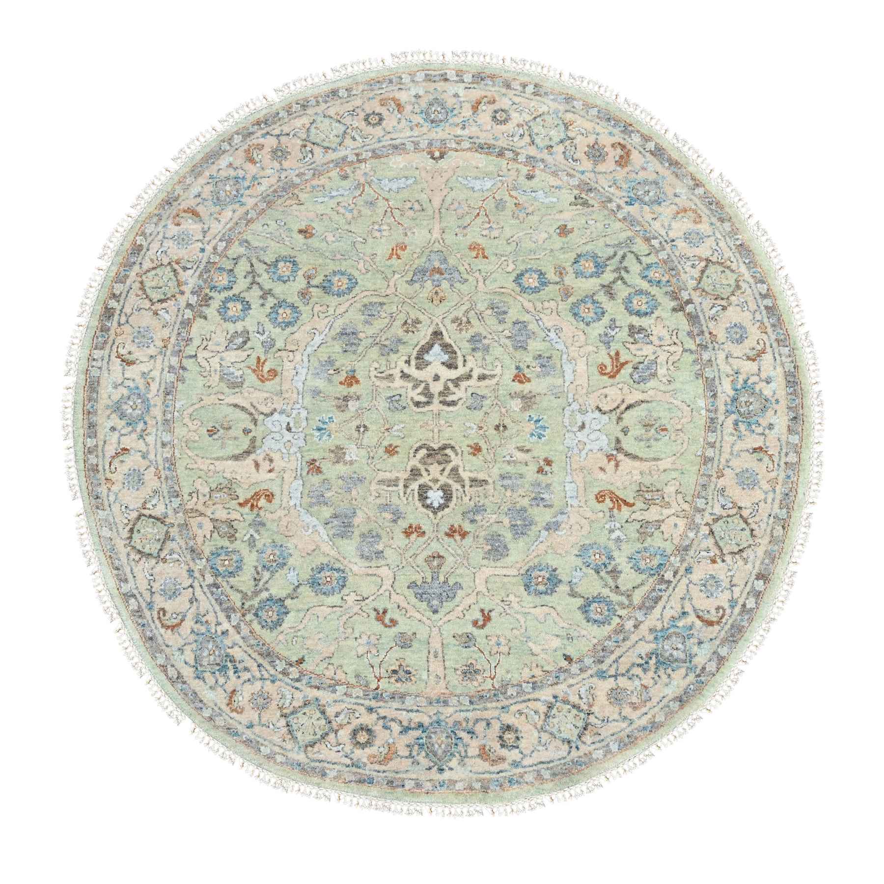 Oushak-And-Peshawar-Hand-Knotted-Rug-52915