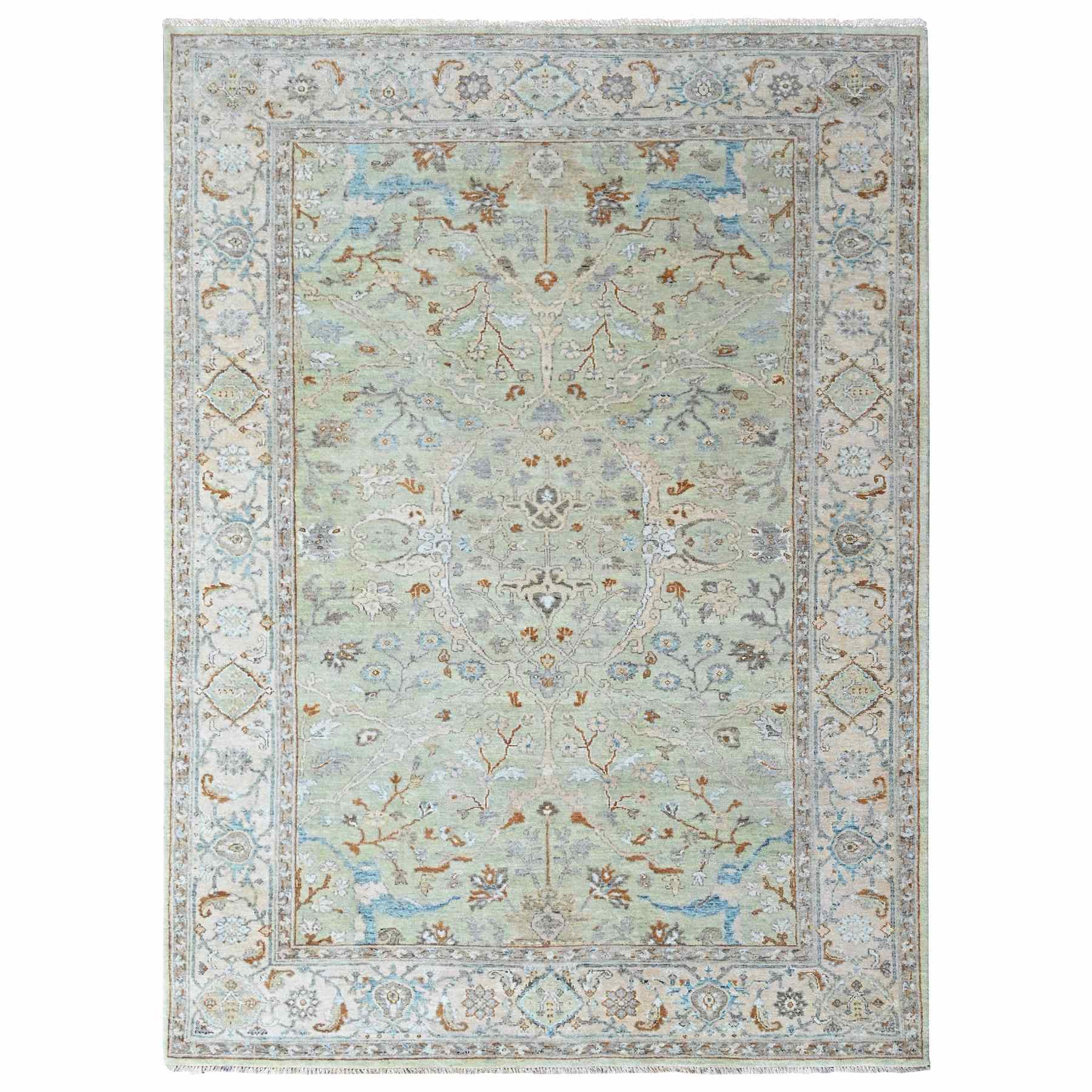 Oushak-And-Peshawar-Hand-Knotted-Rug-52920